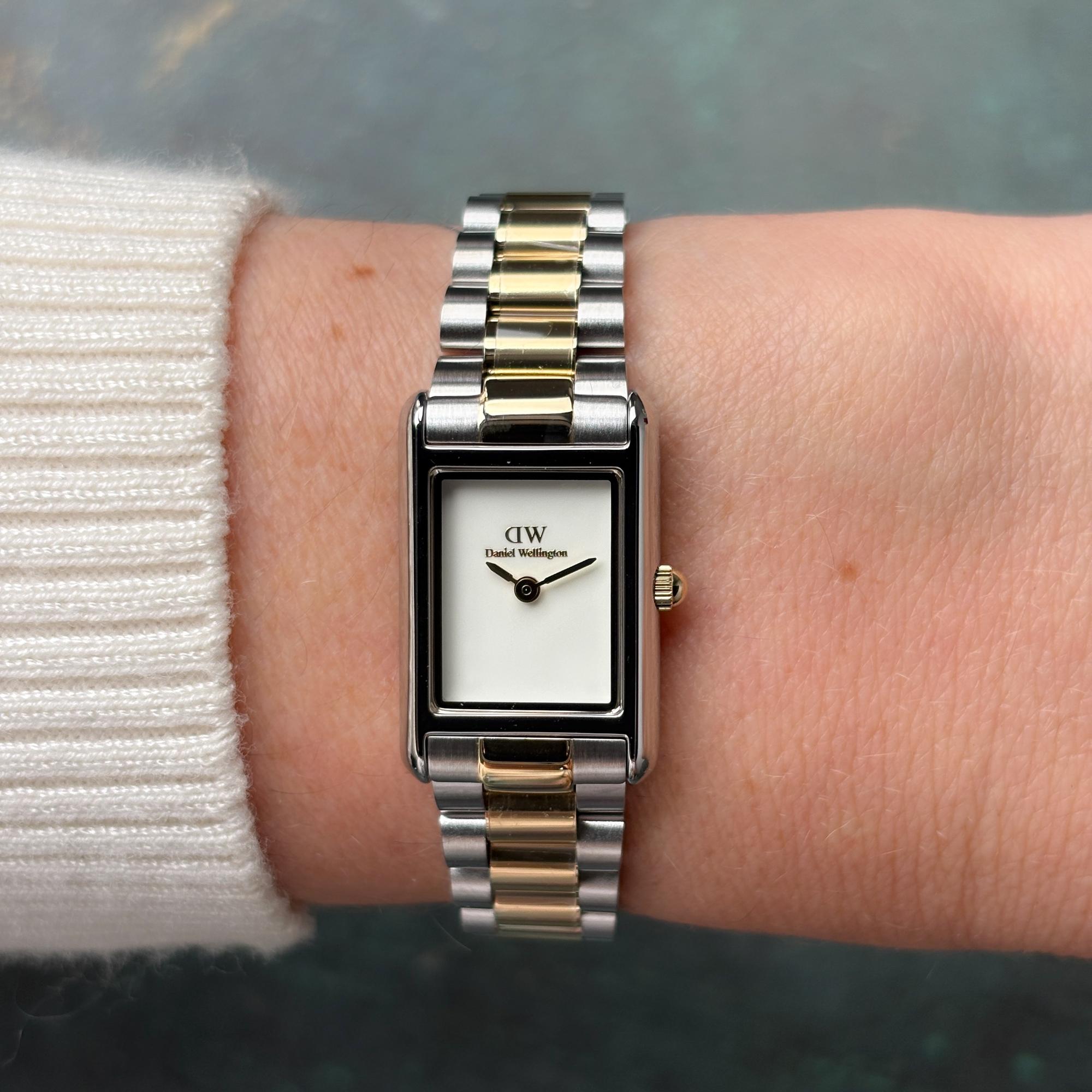 zegarek Daniel Wellington DW00100932 kwarcowy damski Męskie Bound Mini 3-Link Two Tone Gold