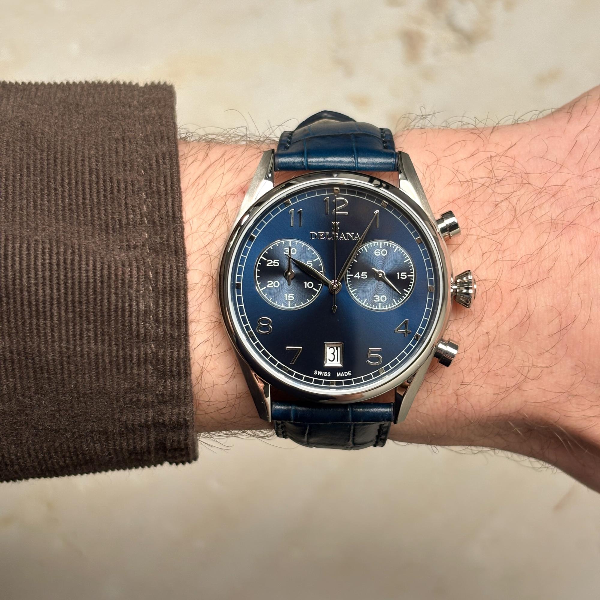 zegarek Delbana 416017546042 męski z chronograf Fiorentino