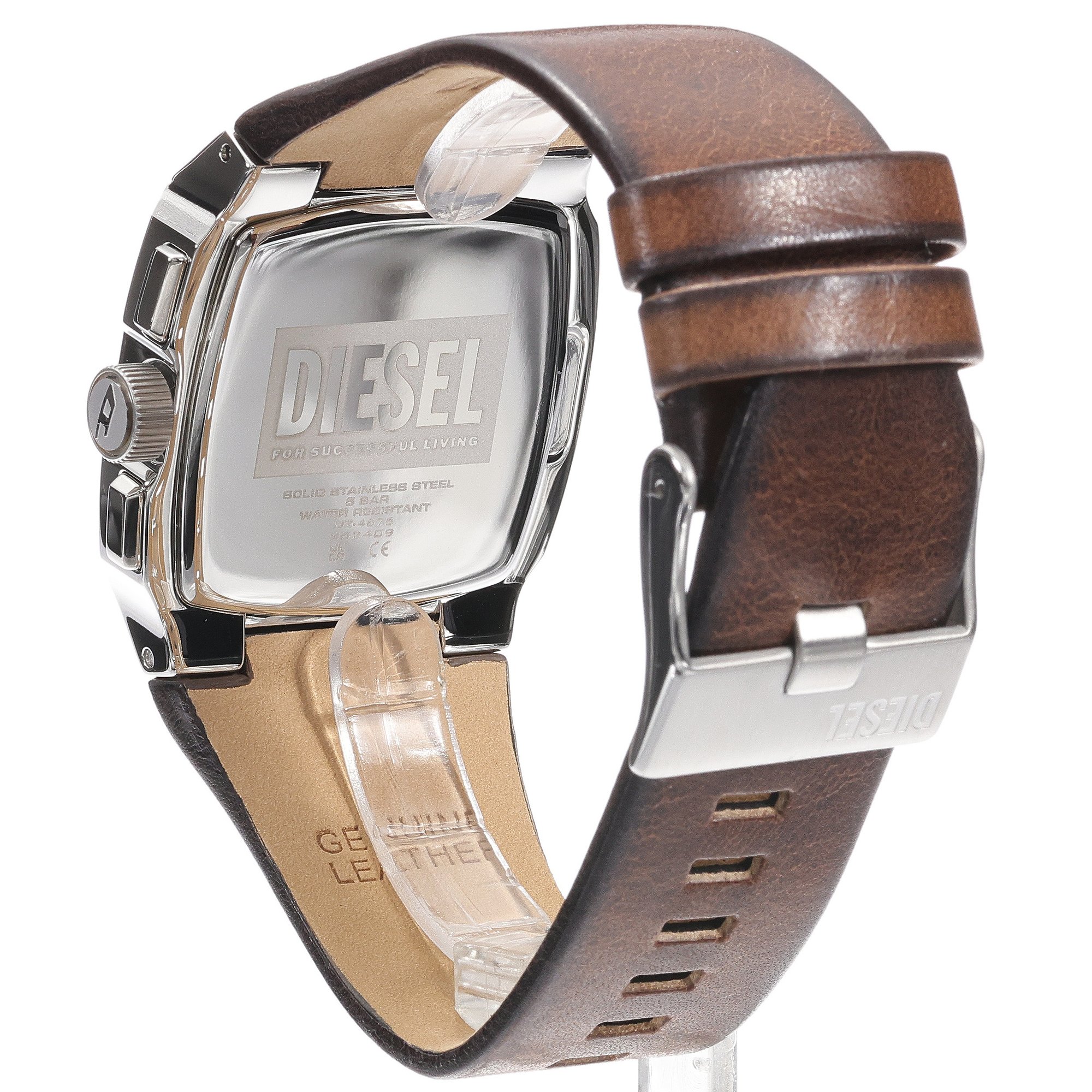 zegarek Diesel DZ4675 kwarcowy męski Męskie Brown Leather Strap 39mm