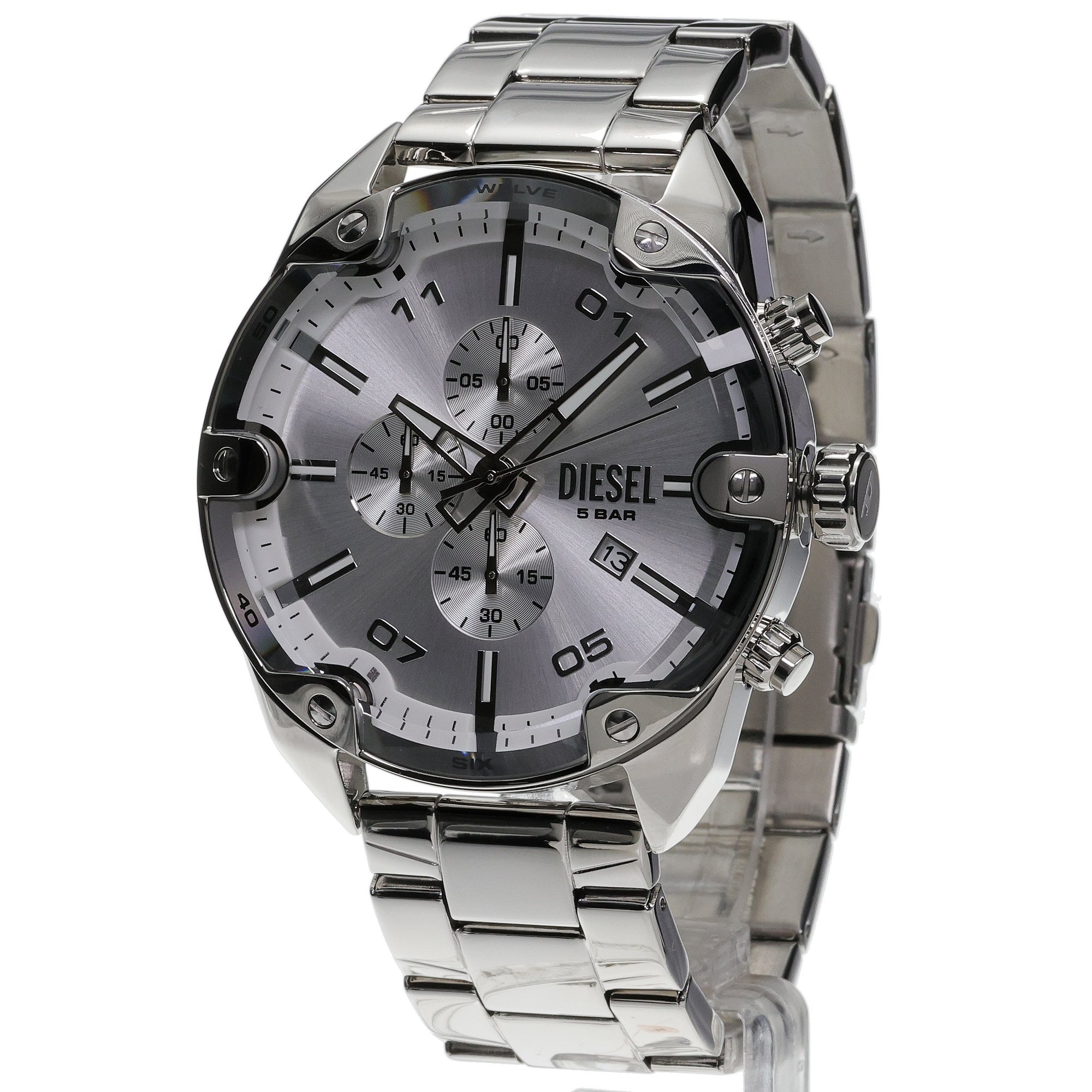 zegarek Diesel DZ4677 srebrny Spiked