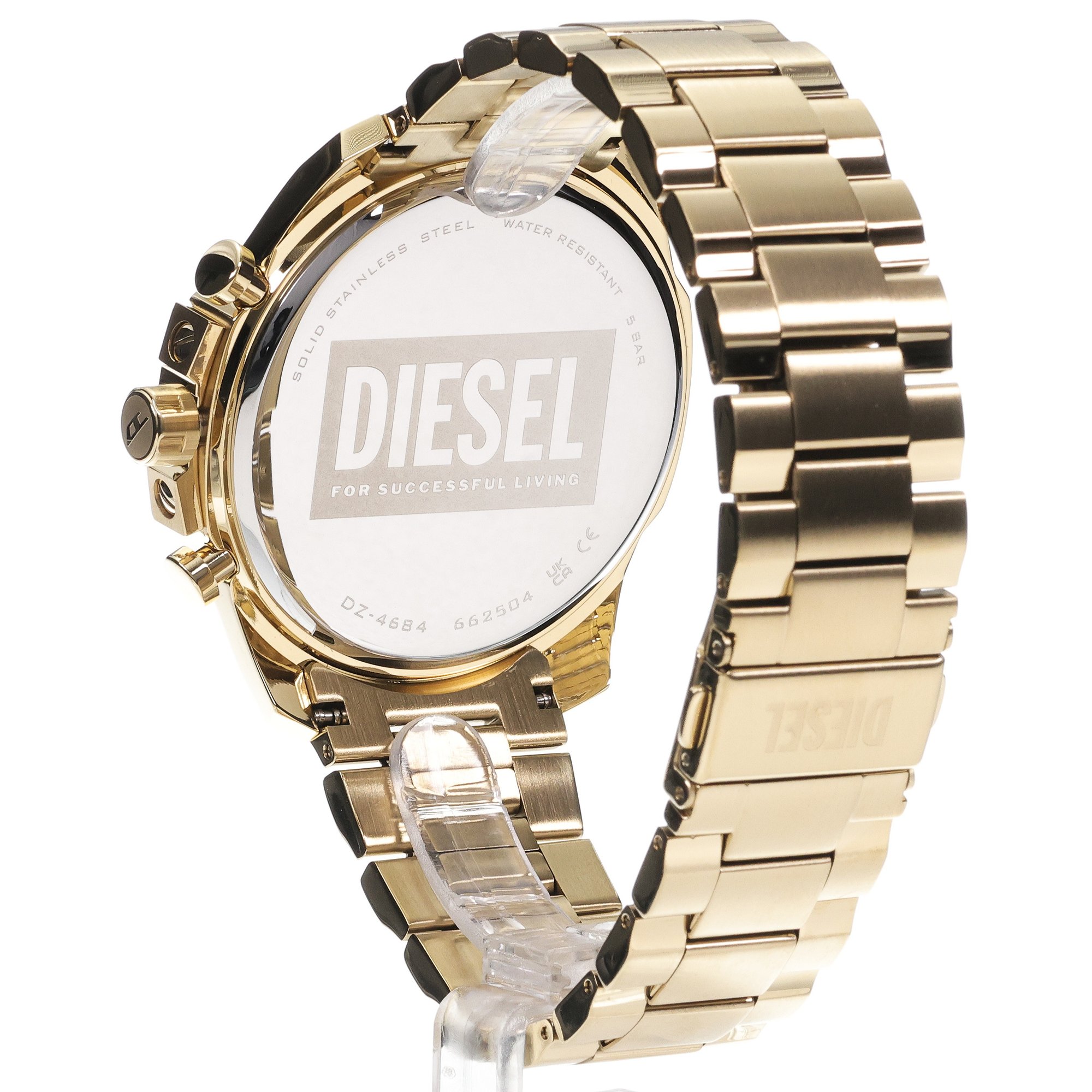 zegarek Diesel DZ4684 kwarcowy męski Diesel Mega Chief Slim Gold Stainless Steel 50mm - miniatura 4