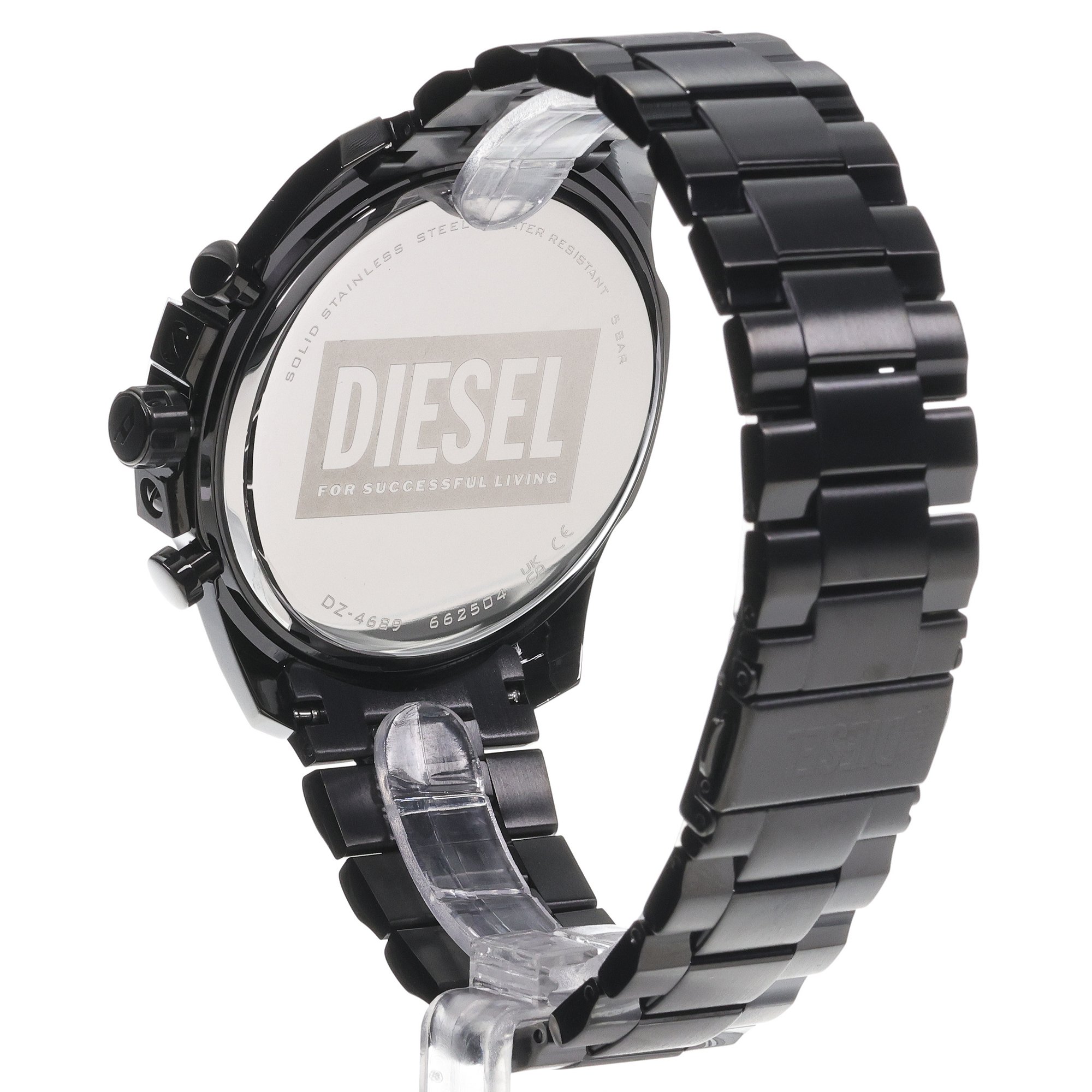 zegarek Diesel DZ4689 kwarcowy męski Diesel Mega Chief Slim Black Stainless Steel 50mm