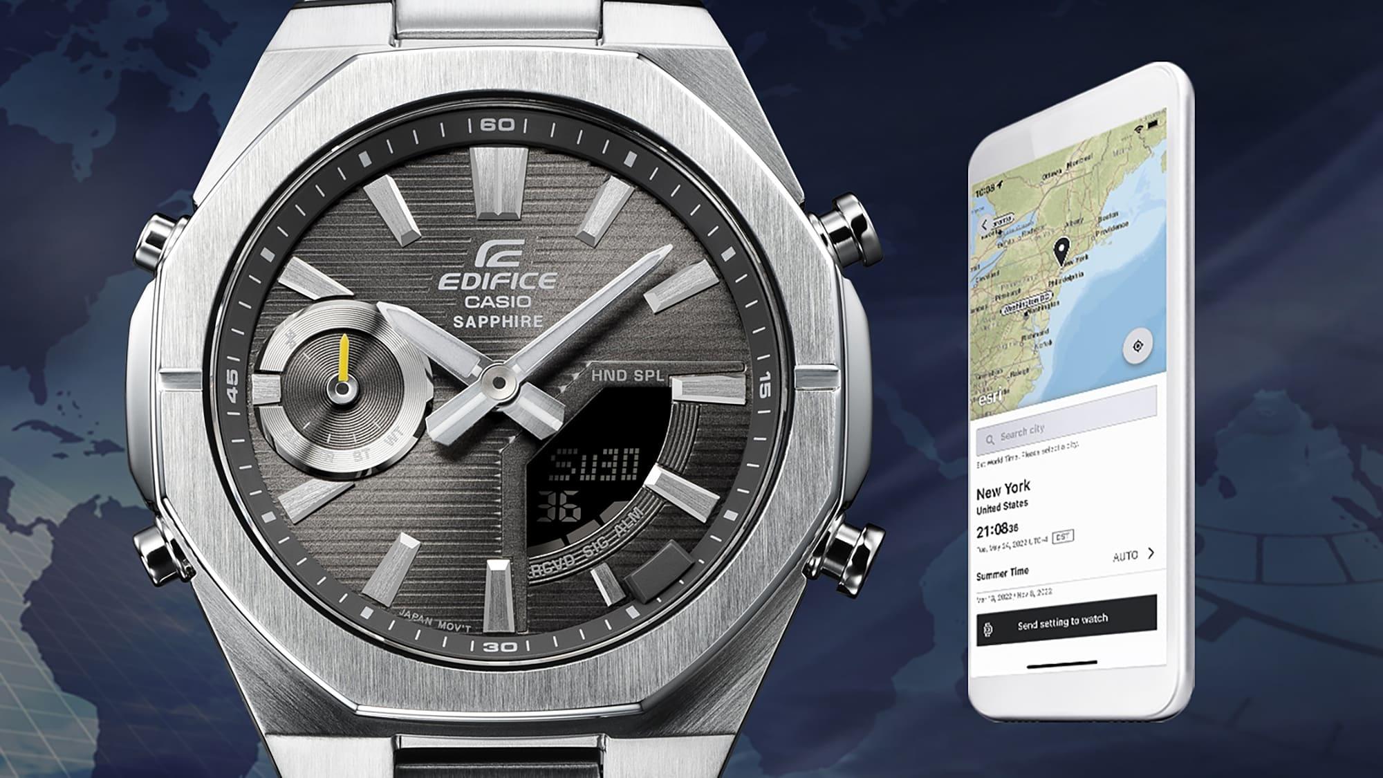 zegarek EDIFICE ECB-S10D-2AEF Edifice szafirowe