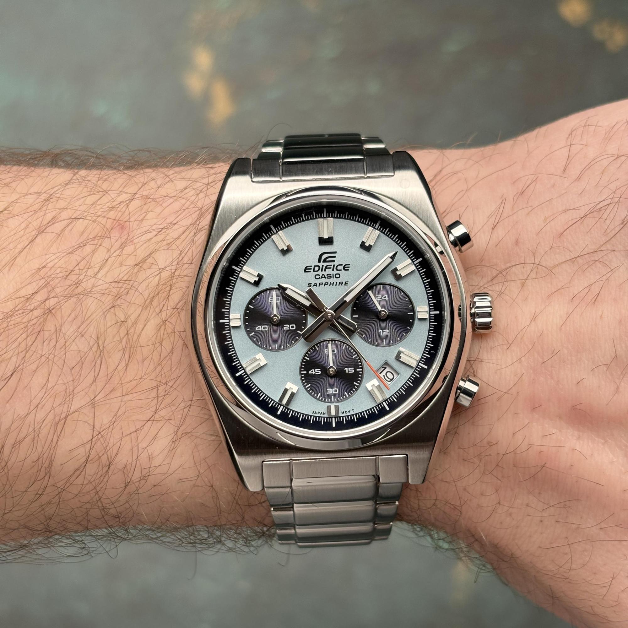 zegarek EDIFICE EFB-730D-2BVUEF kwarcowy męski Edifice Standard Chronograph - miniatura 6
