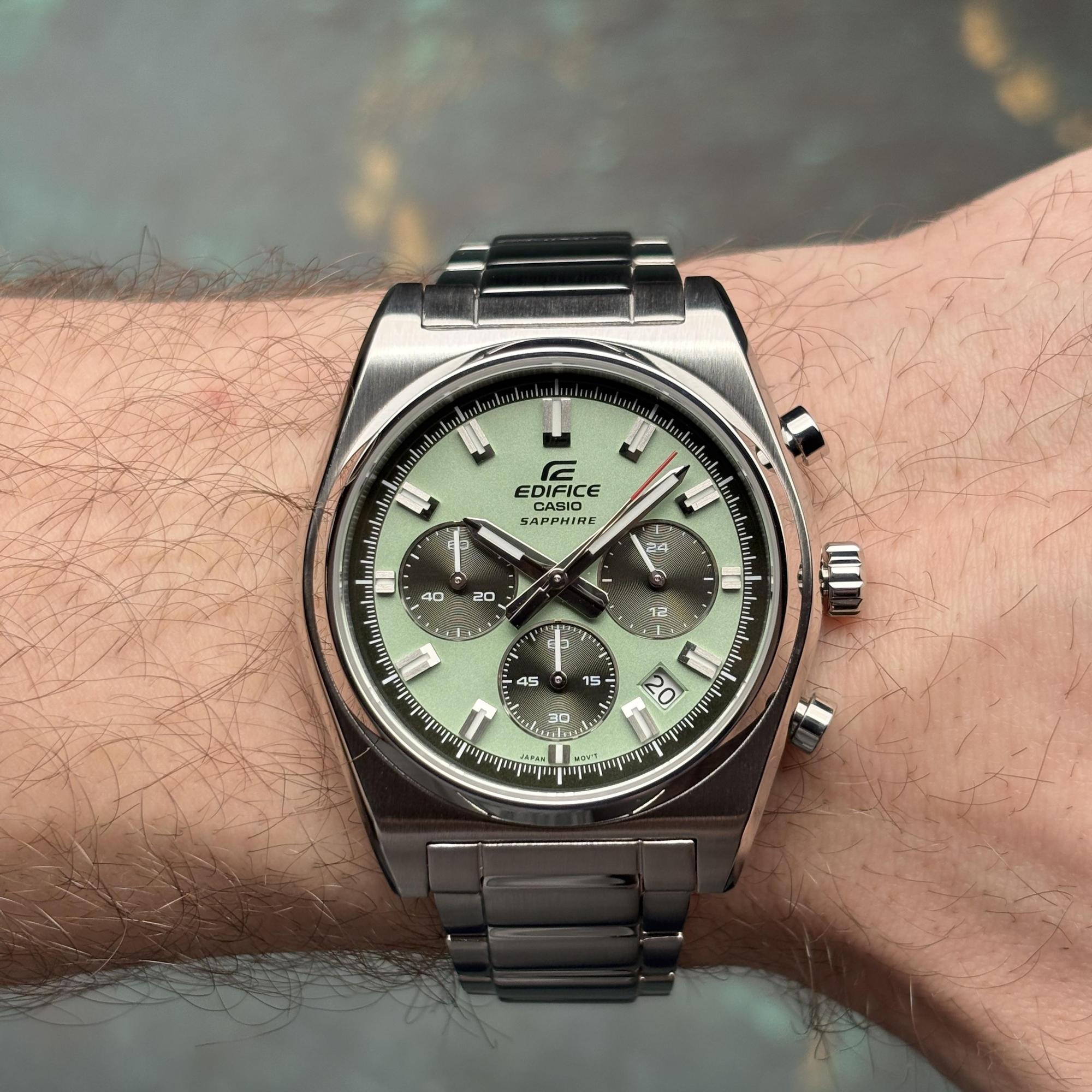 zegarek EDIFICE EFB-730D-3AVUEF kwarcowy męski Edifice Standard Chronograph - miniatura 6