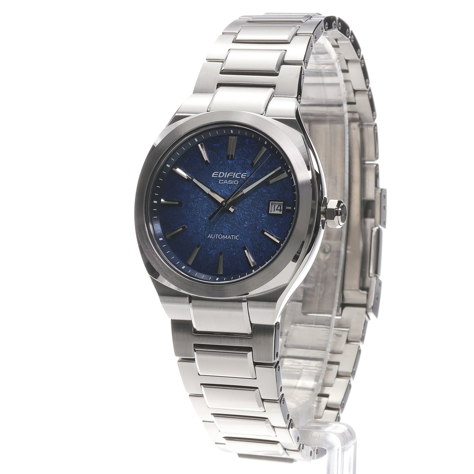 zegarek EDIFICE EFK-200D-2AER Automatic Electroformed Textured Blue Dial 38 mm Edifice szafirowe
