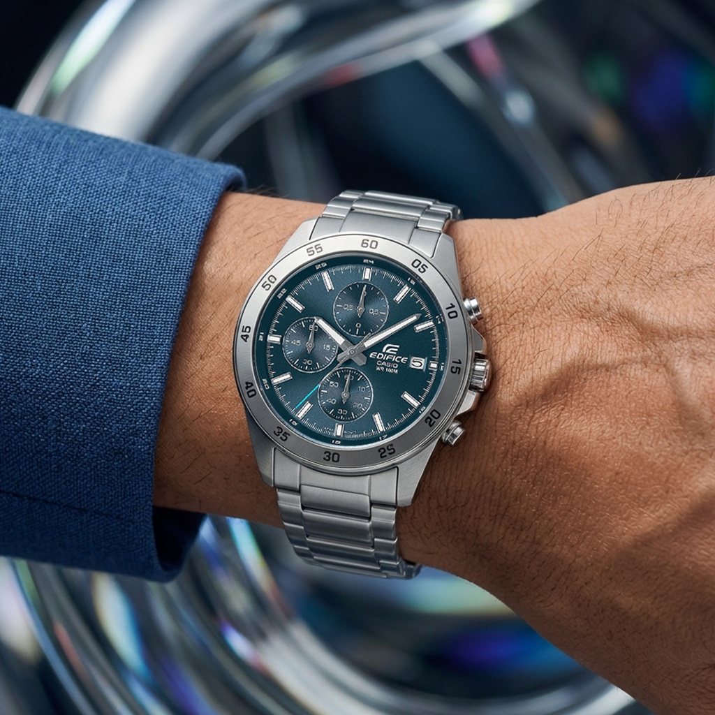 zegarek EDIFICE EFR-526D-2AVUEF srebrny EDIFICE Momentum - miniatura 7