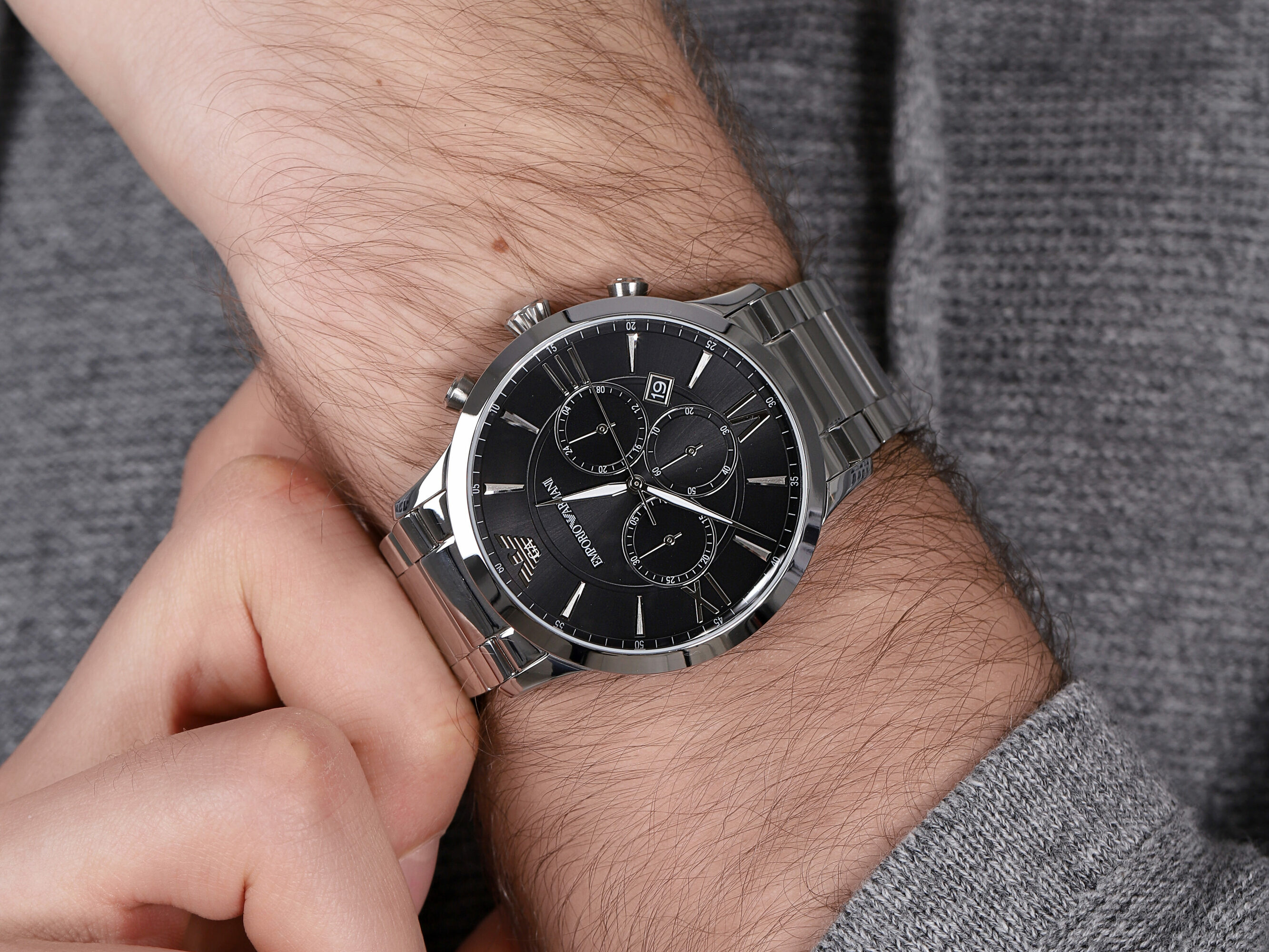 zegarek Emporio Armani AR11208 męski z chronograf Sports and Fashion - miniatura 2