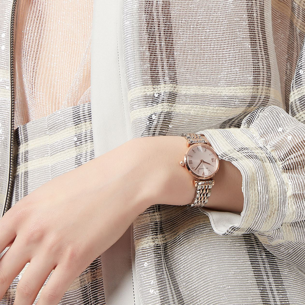 Emporio Armani AR11223 zegarek różowe złoto klasyczny Ladies bransoleta