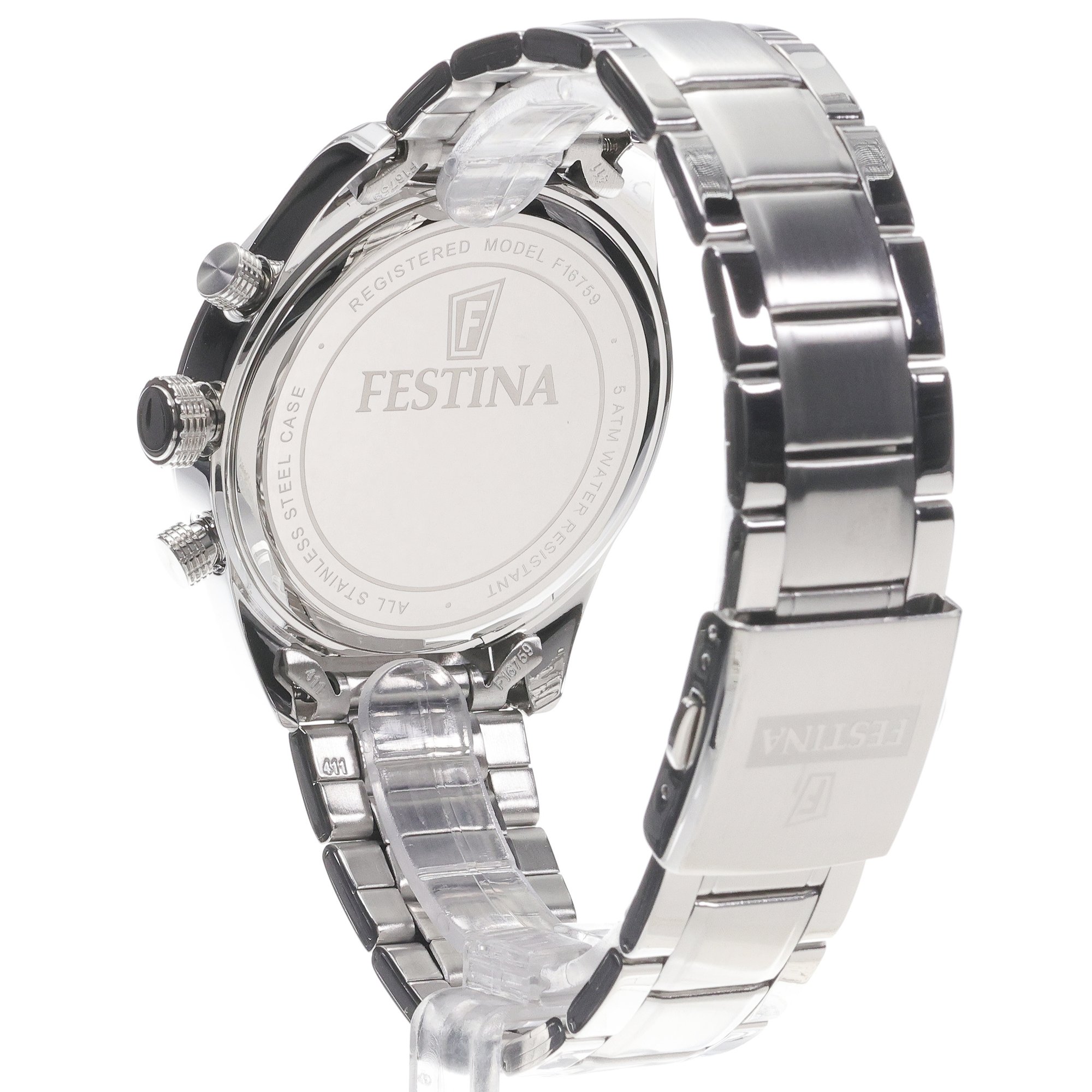 zegarek Festina F16759-3 srebrny Chronograf - miniatura 4