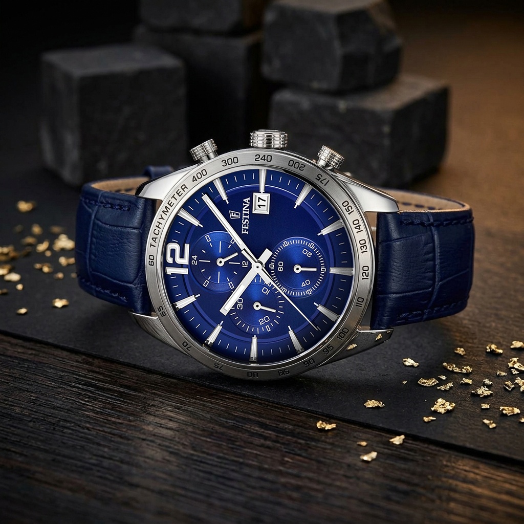 zegarek Festina F16760-3 Timeless Chronograph męski z chronograf Chronograf - miniatura 3