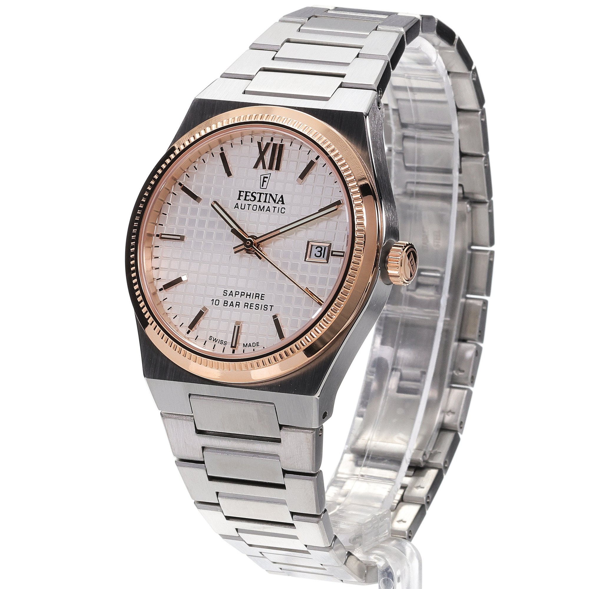 zegarek Festina F20030-1 srebrny Swiss Made