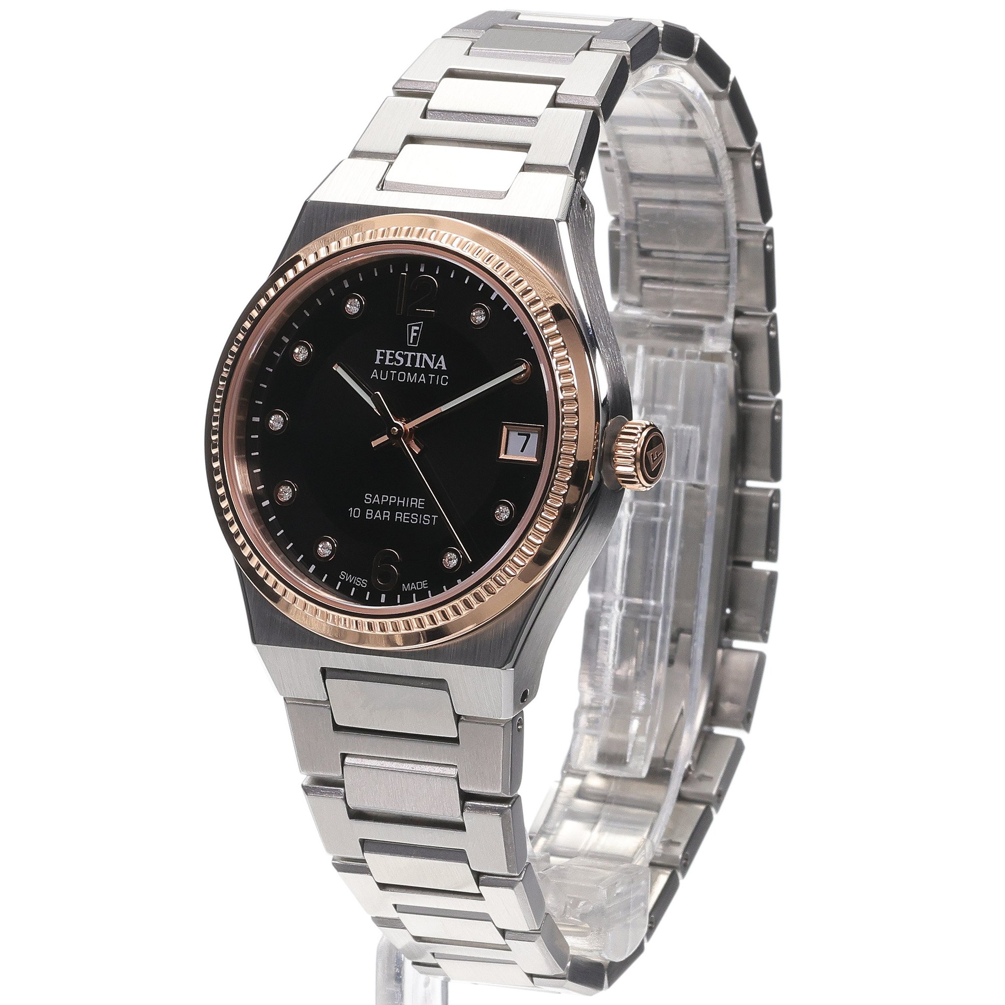 zegarek Festina F20031-3 srebrny Swiss Made