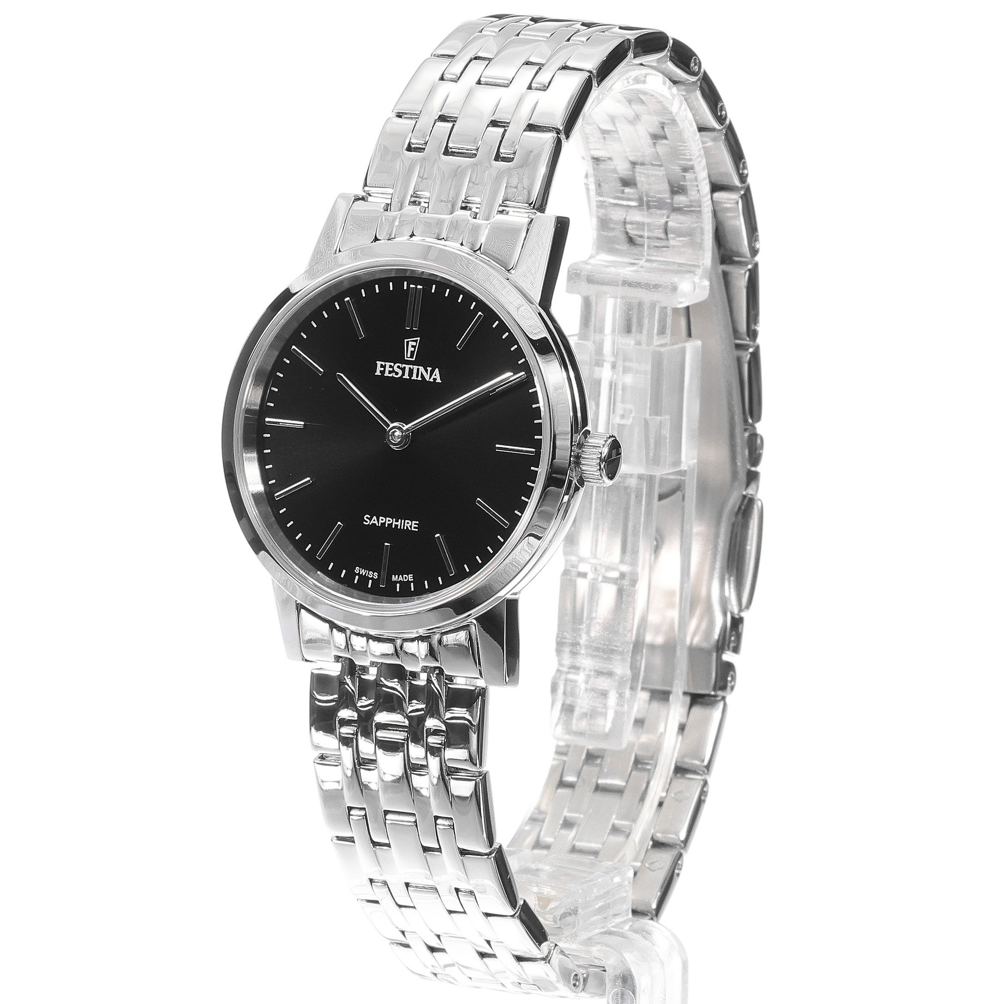 zegarek Festina F20047-4 srebrny Swiss Made