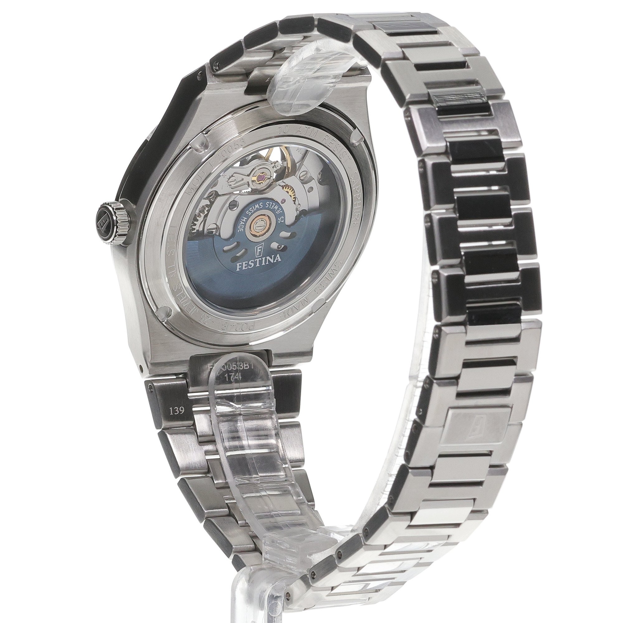 zegarek Festina F20053-2 automatyczny męski Swiss Made Rive Swiss Made Automatic - miniatura 4