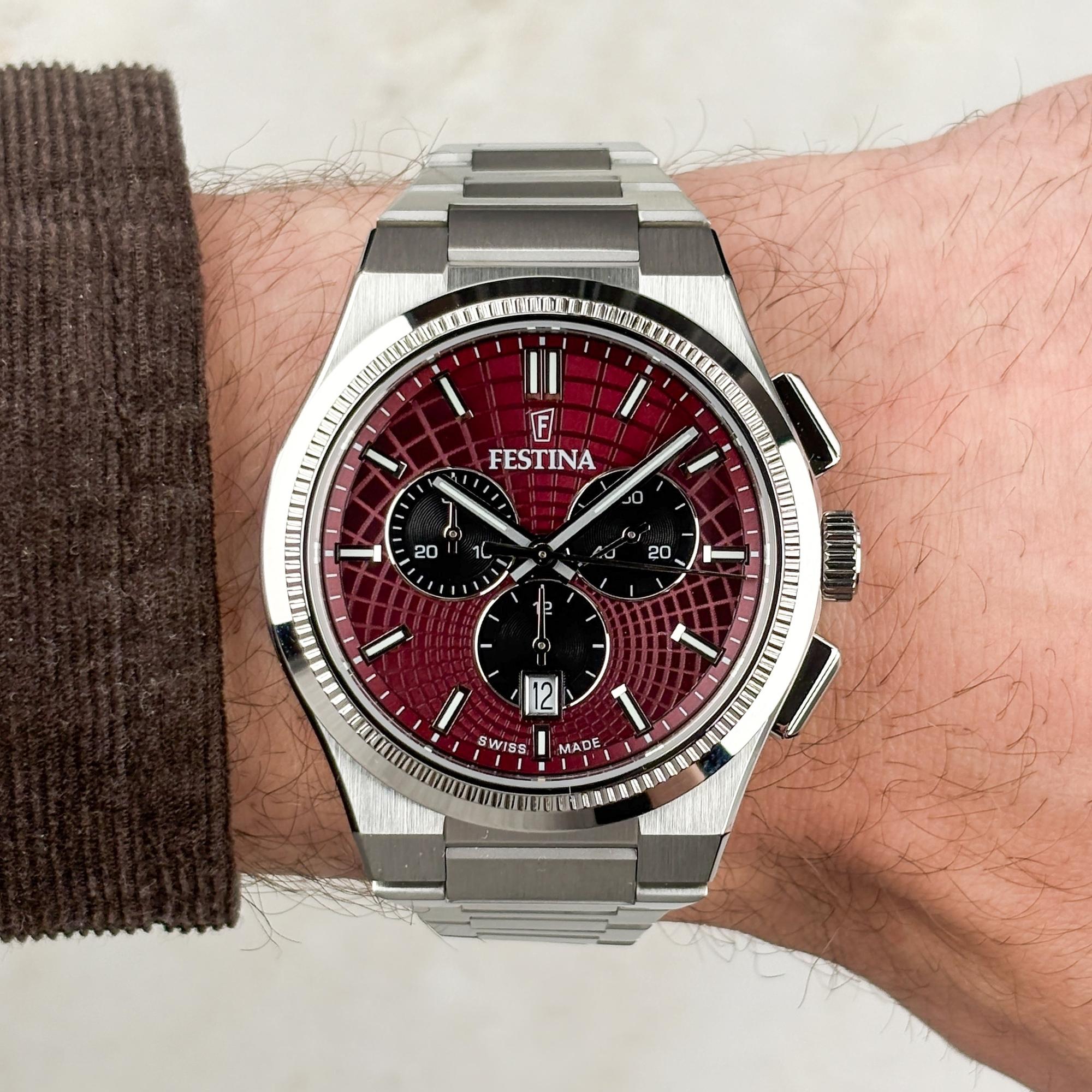 zegarek Festina F20059-5 srebrny Swiss Made