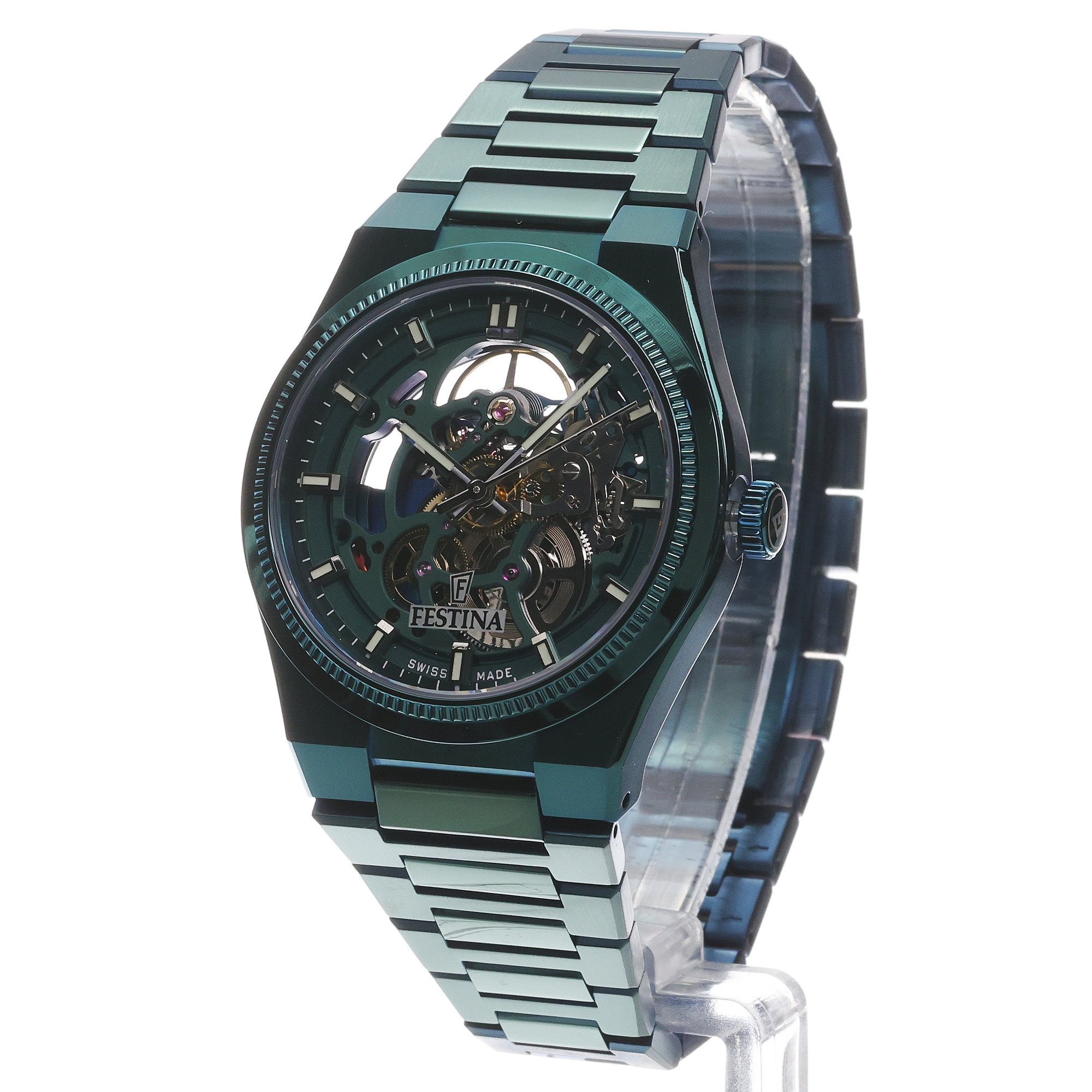 zegarek Festina F20072-1 zielony Automatic - miniatura 2