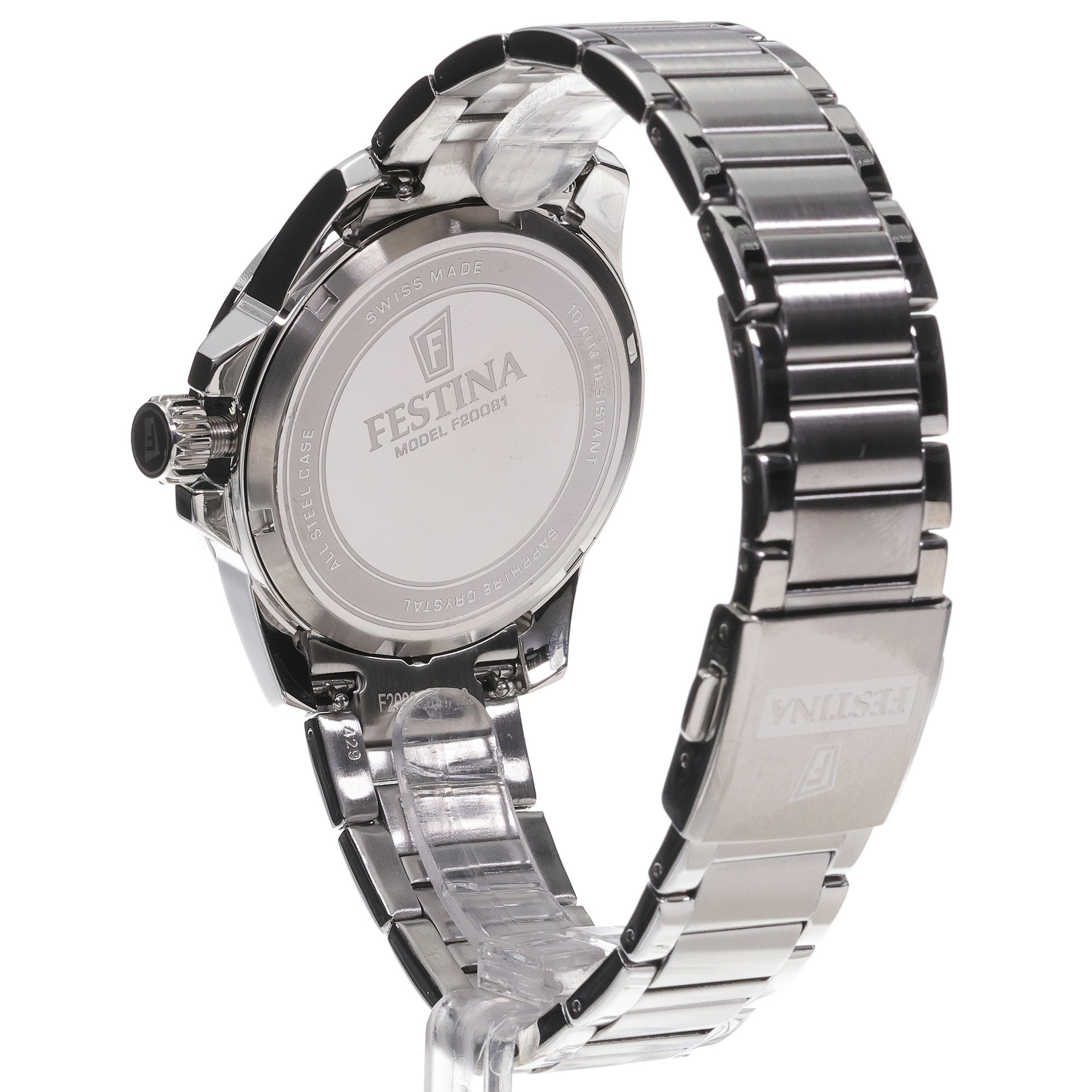 zegarek Festina F20081-3 srebrny Swiss Made