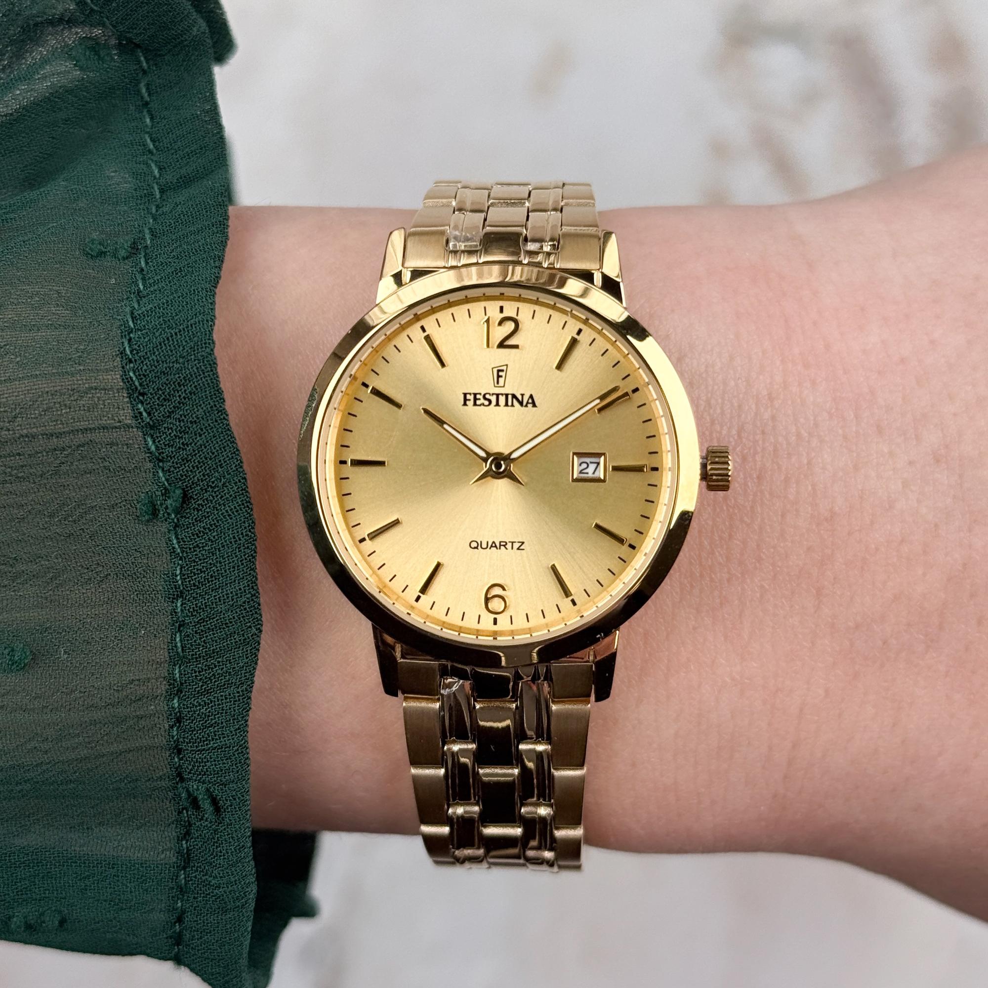 zegarek Festina F20514-3 złoty Classic - miniatura 5