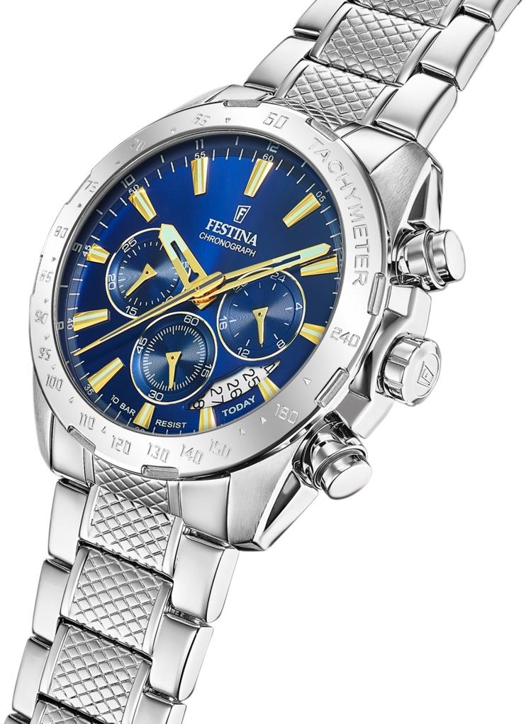 zegarek Festina F20668-2 kwarcowy męski Timeless Chronograph Timeless Chronograph - miniatura 6