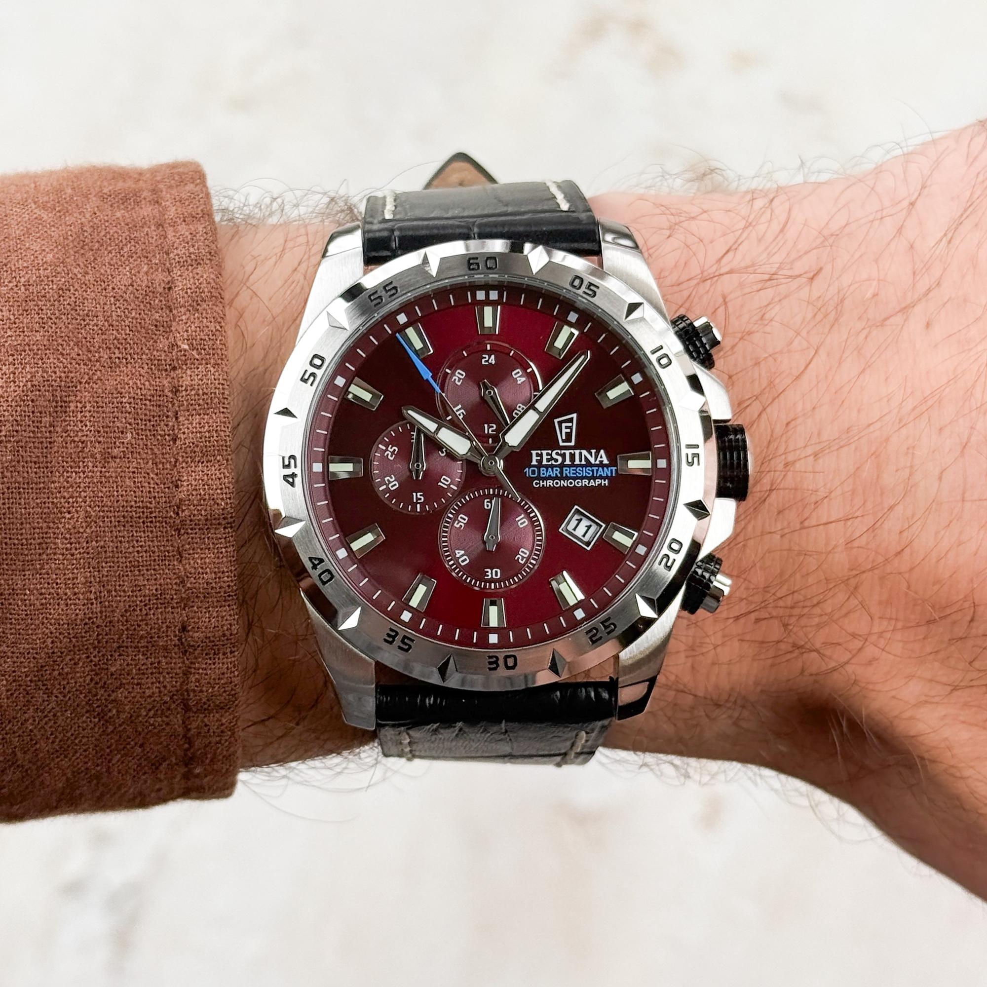zegarek Festina F20692-5 kwarcowy męski Timeless Chronograph - miniatura 6