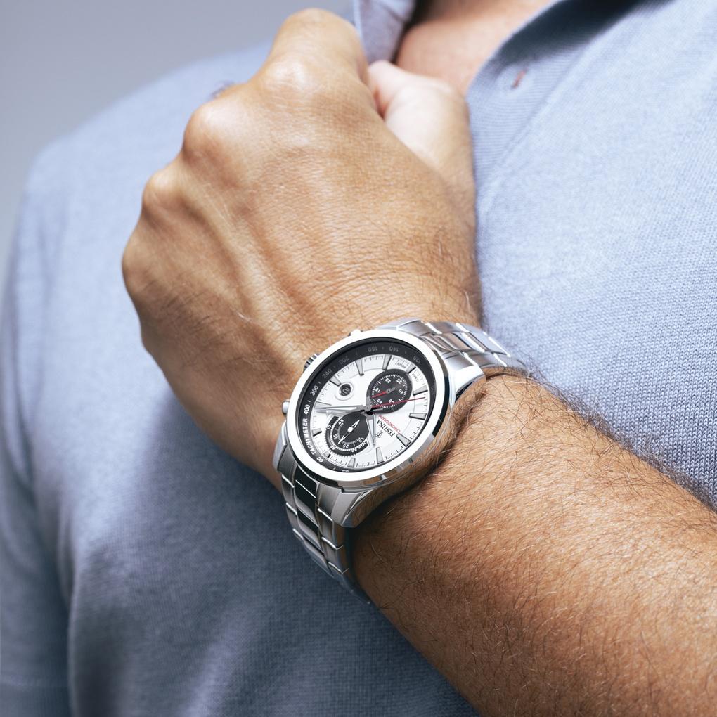 zegarek Festina F20694-1 srebrny Timeless Chronograph - miniatura 7