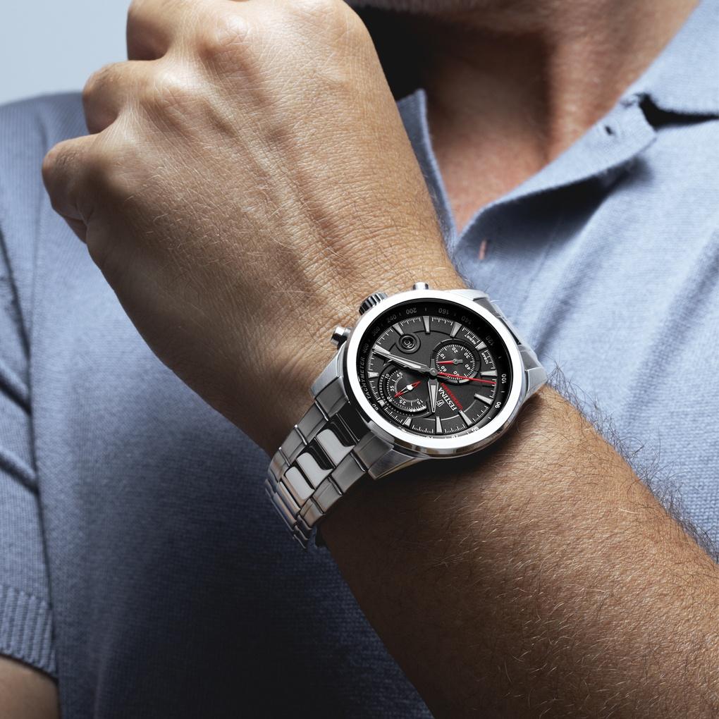 zegarek Festina F20694-6 srebrny Timeless Chronograph - miniatura 6