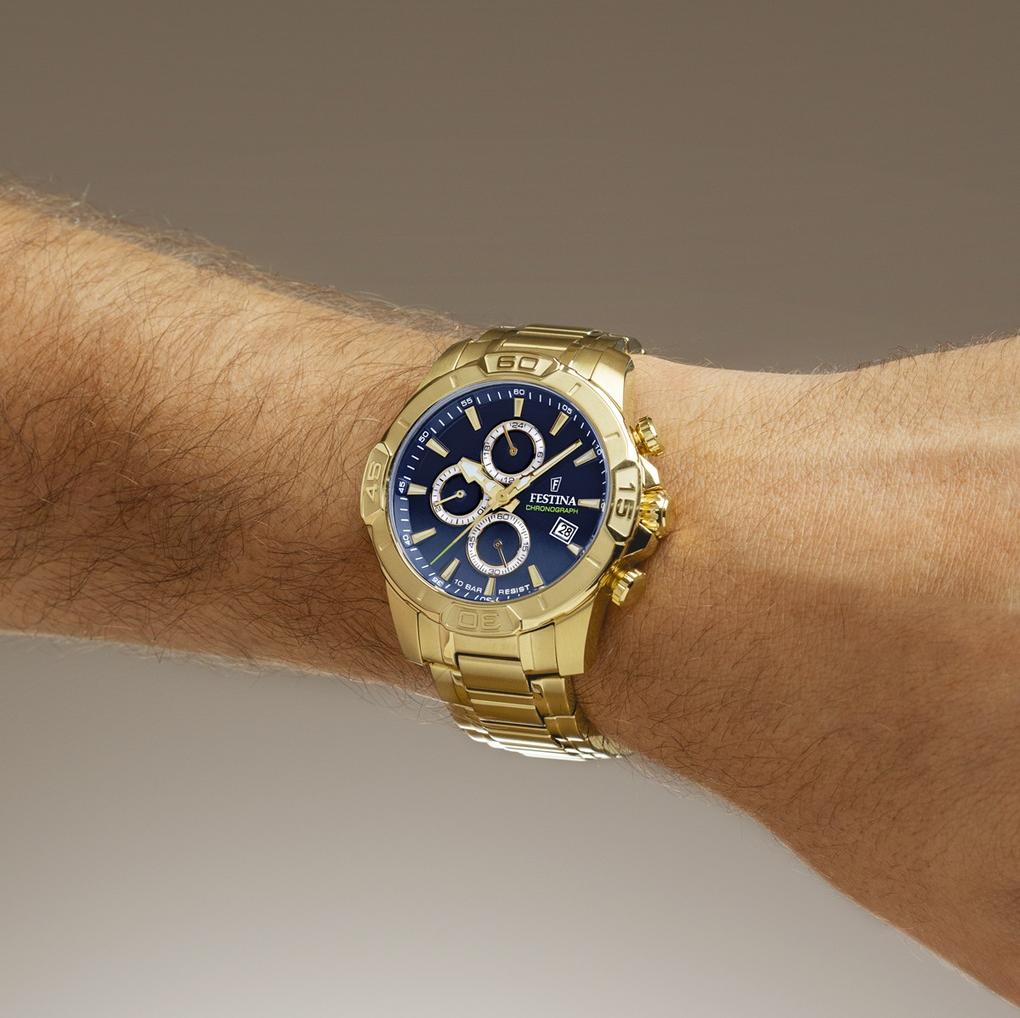 zegarek Festina F20705-5 złoty Timeless Chronograph