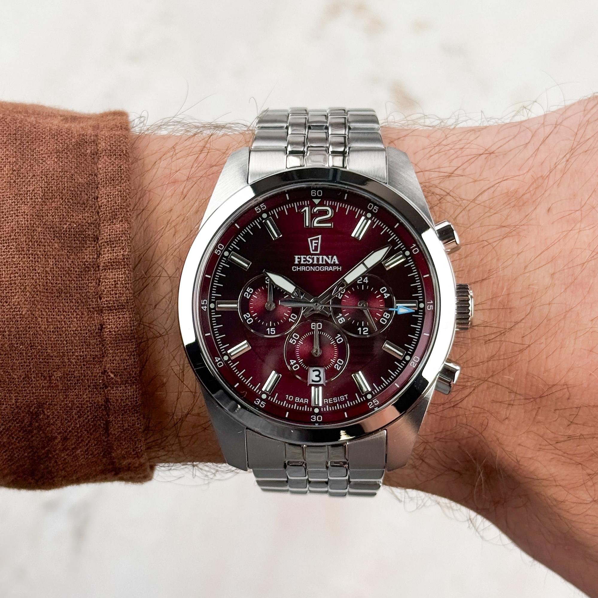 zegarek Festina F20742-6 kwarcowy męski Timeless Chronograph - miniatura 6