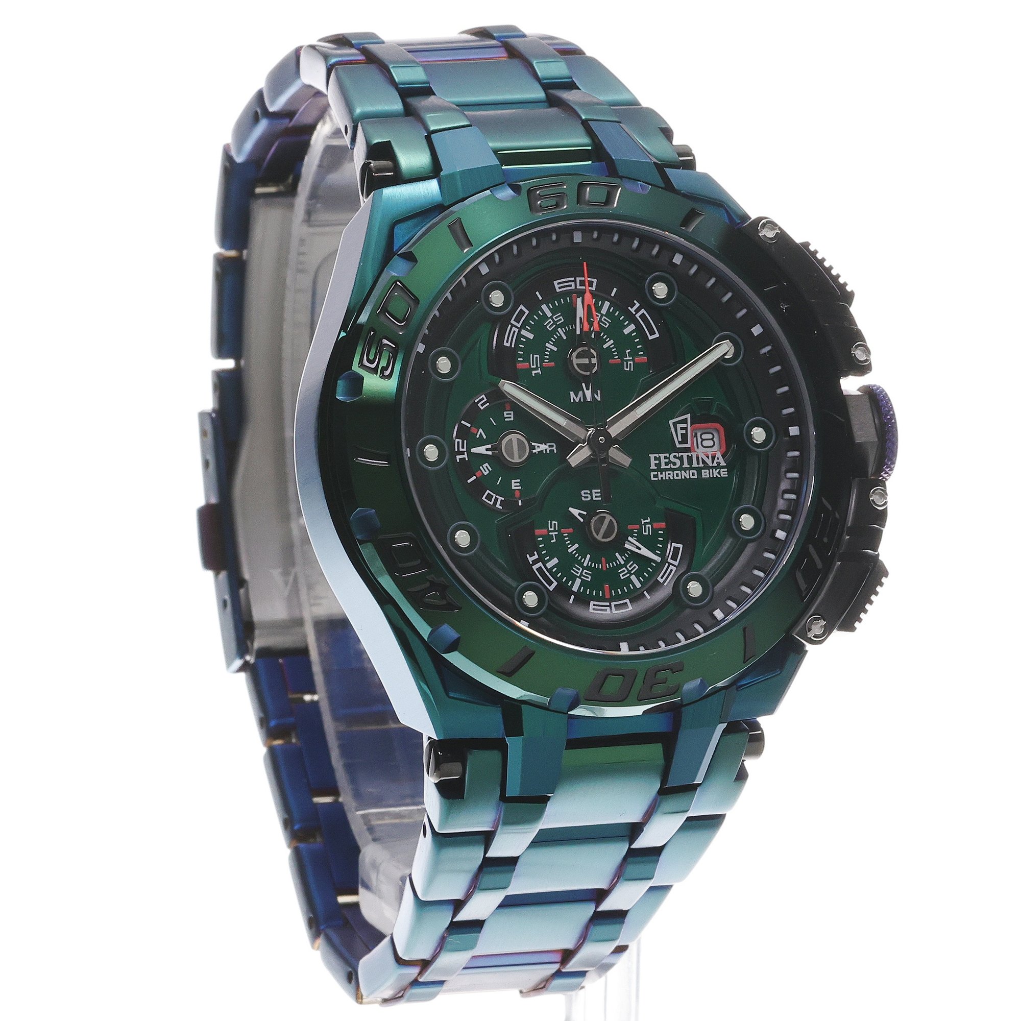 zegarek Festina F20758-1 zielony Chrono Bike - miniatura 3