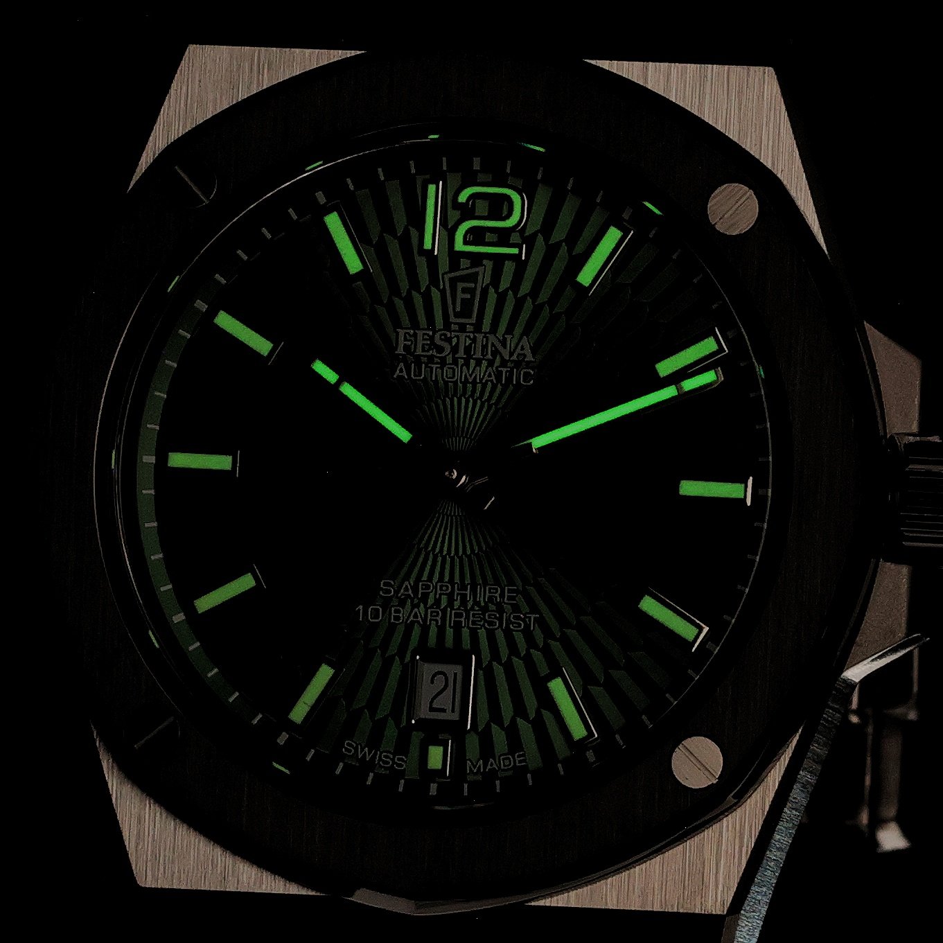 zegarek Festina F22005-3 srebrny Swiss Made