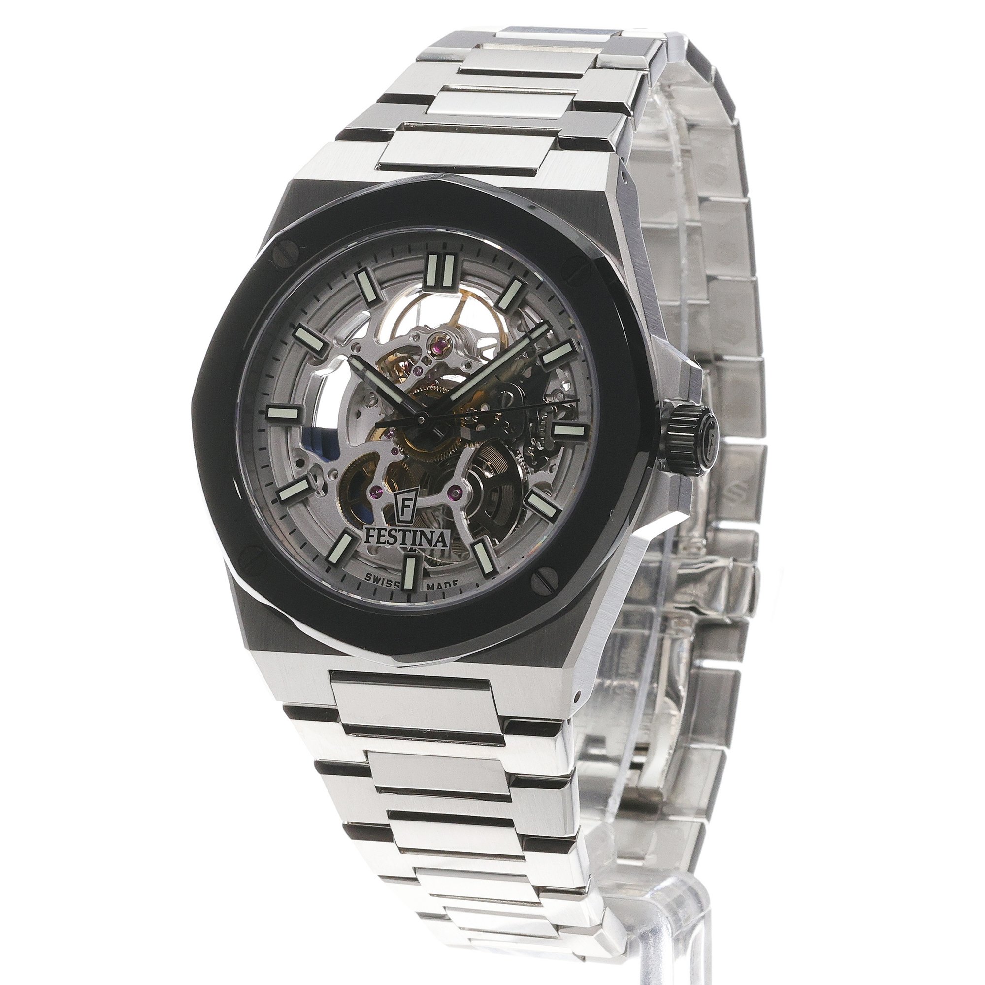 zegarek Festina F22008-1 srebrny Automatic - miniatura 2
