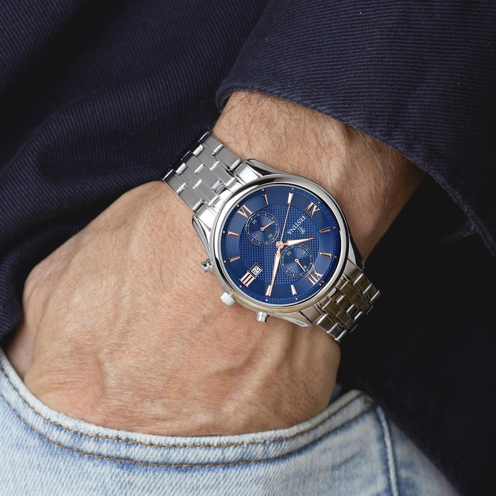 zegarek Festina F6854-6 srebrny Chronograf