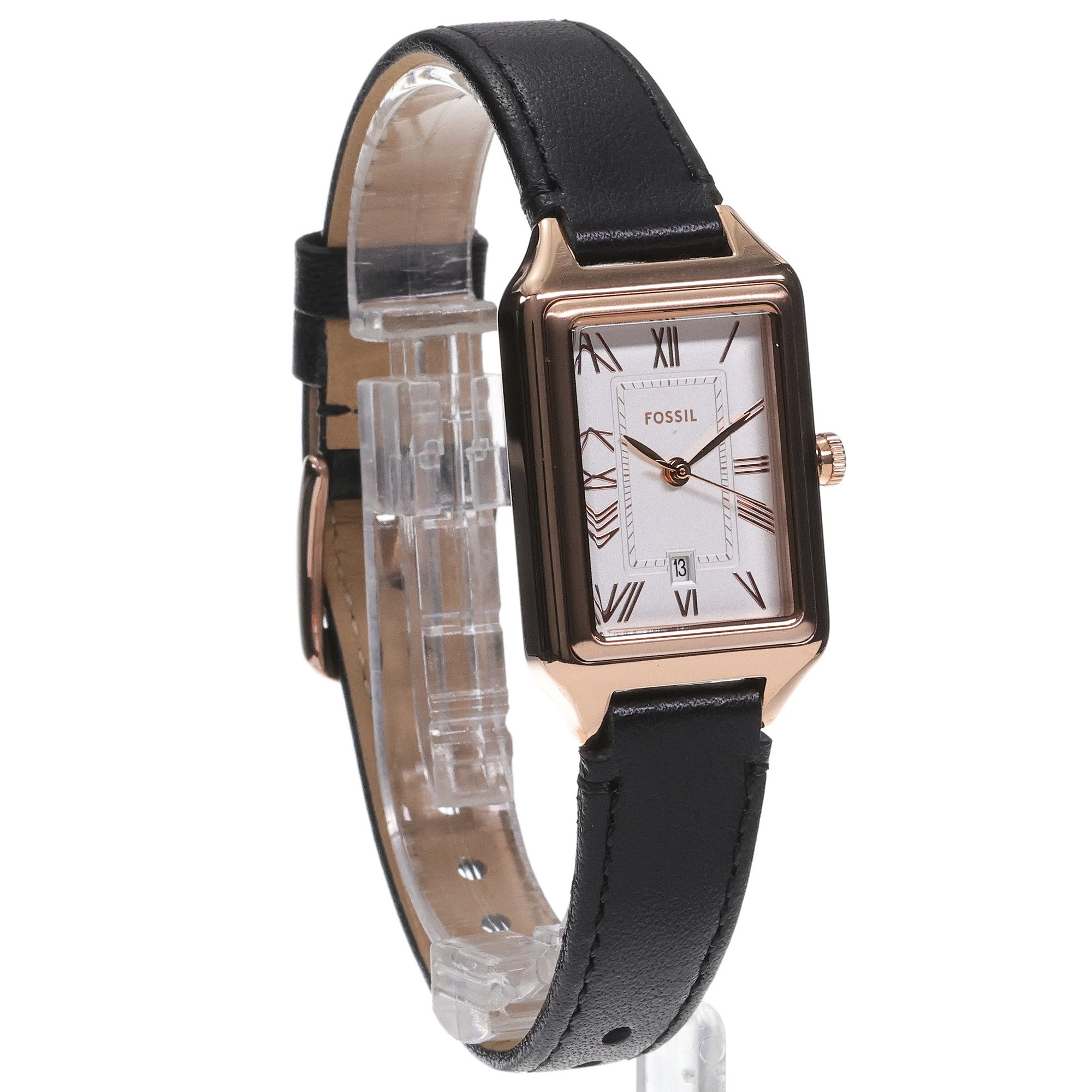 zegarek Fossil ES5310 kwarcowy damski Damskie RAQUEL Black LiteHide Leather Strap 23mm - miniatura 3