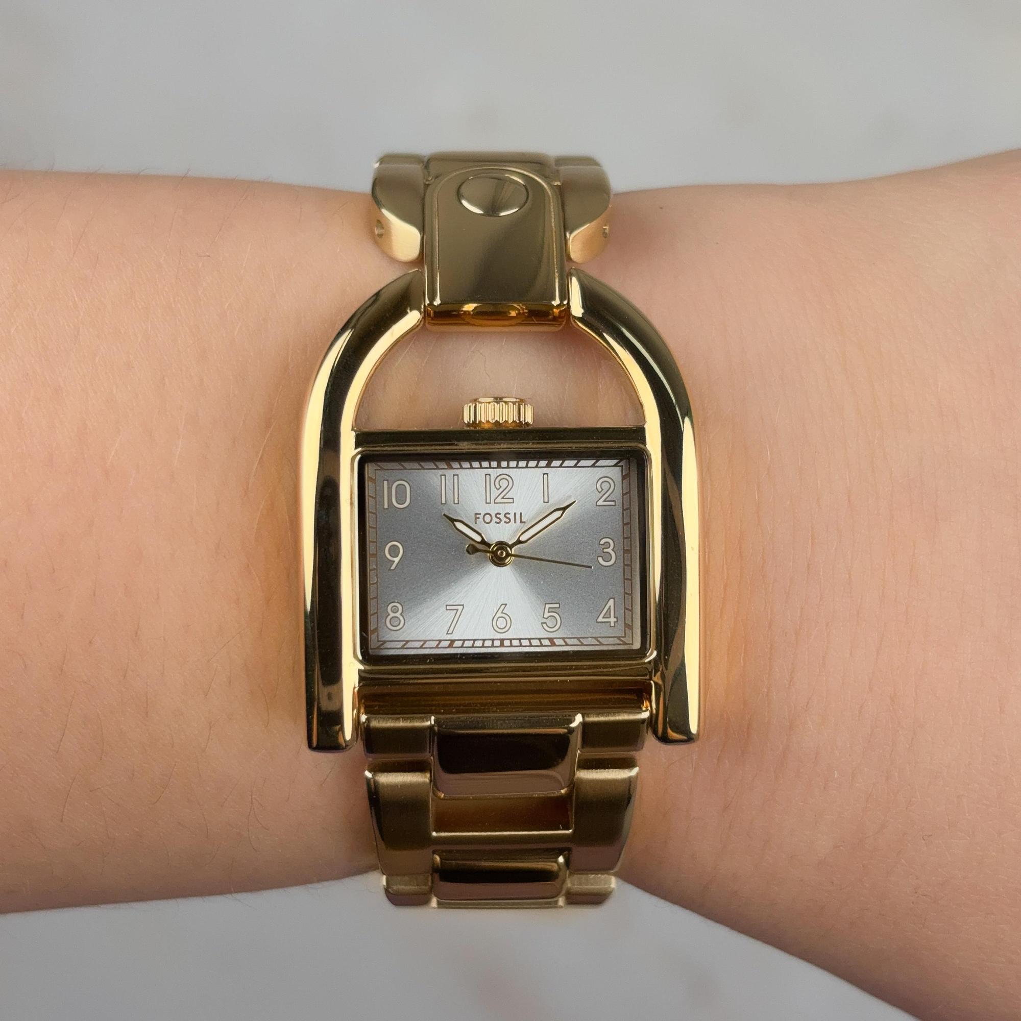 zegarek Fossil ES5327 kwarcowy damski Damskie HARWELL Gold Stainless Steel 28mm