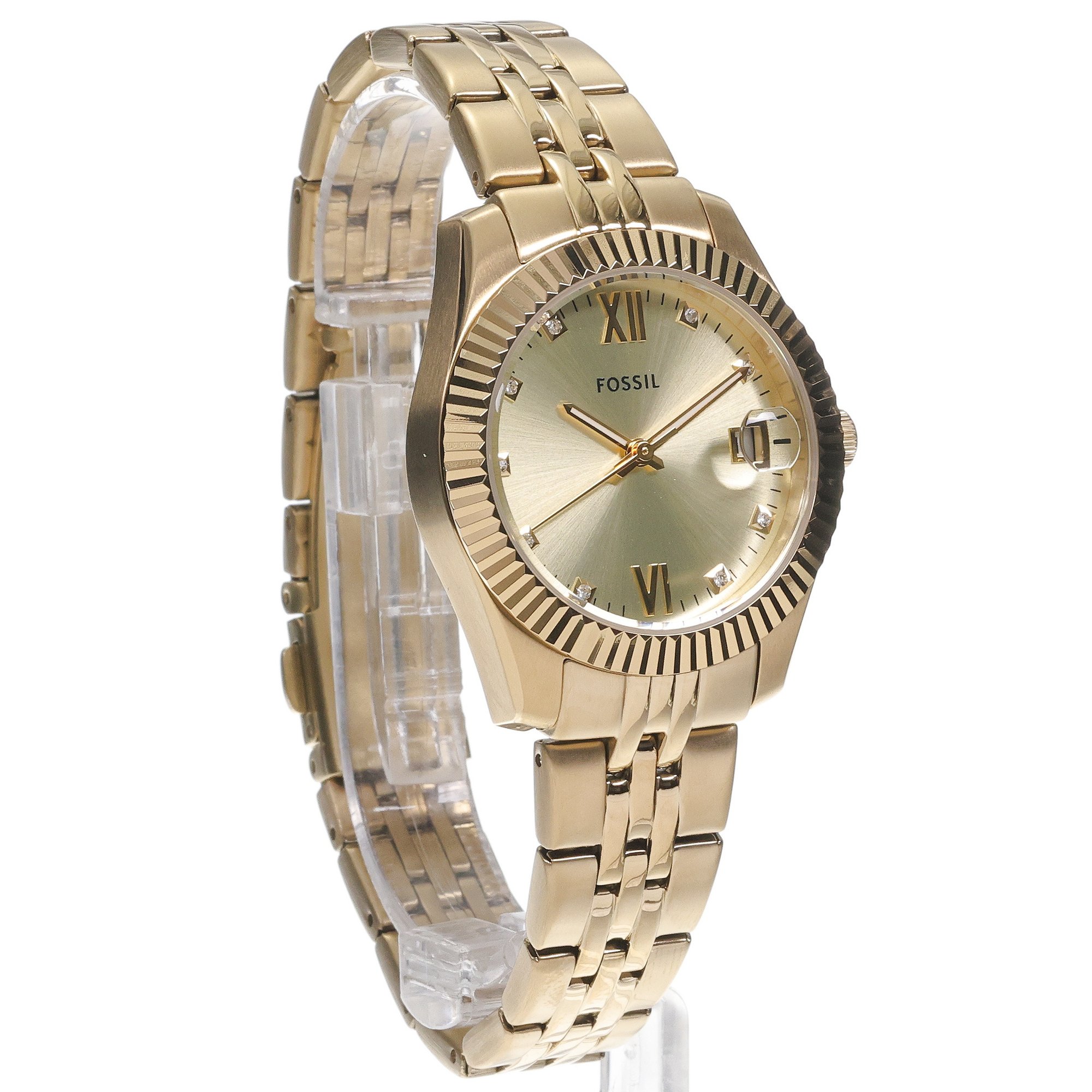 zegarek Fossil ES5338 kwarcowy damski Damskie SCARLETTE Gold Stainless Steel 32mm