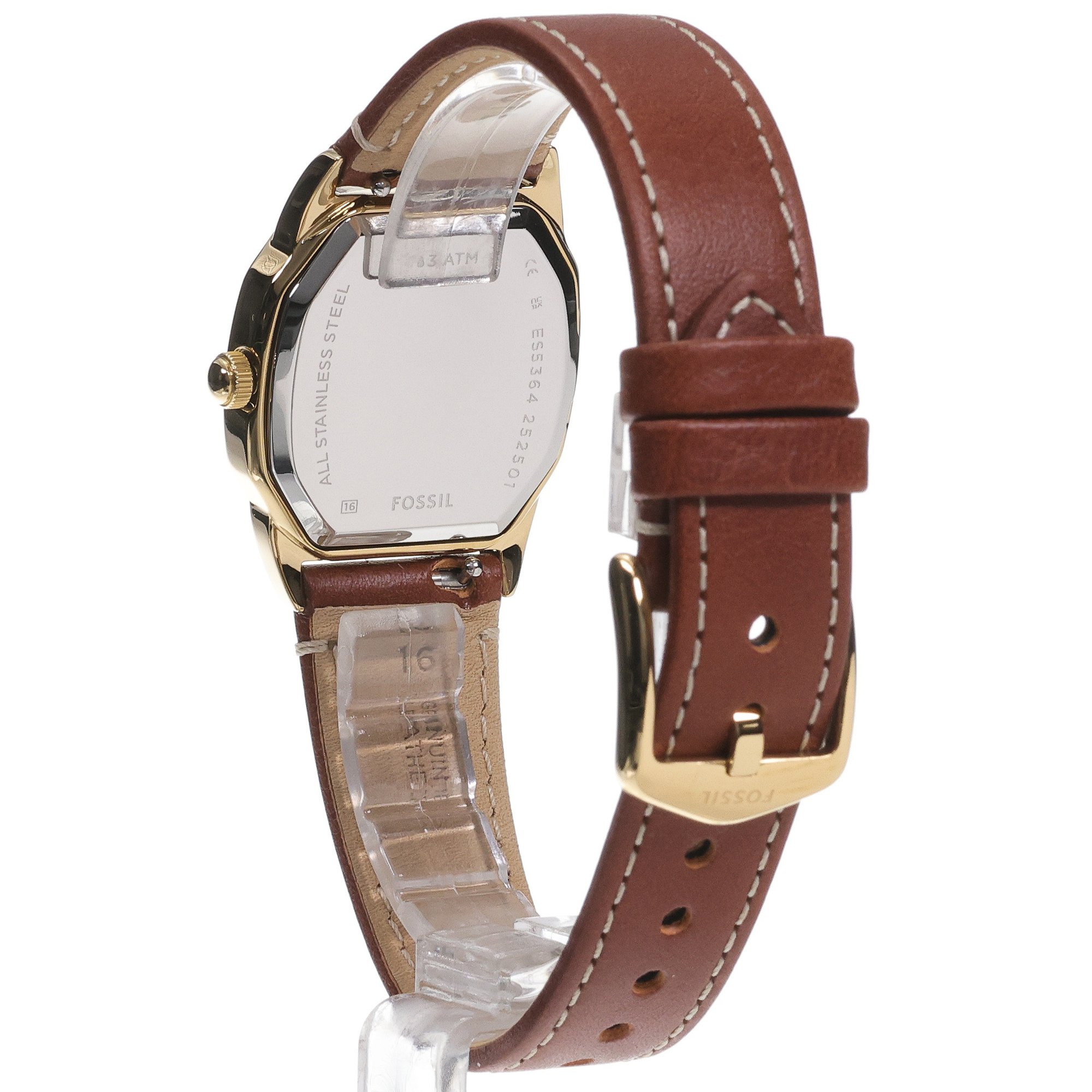zegarek Fossil ES5364 kwarcowy damski Damskie HARLOW Brown Leather Strap 27mm