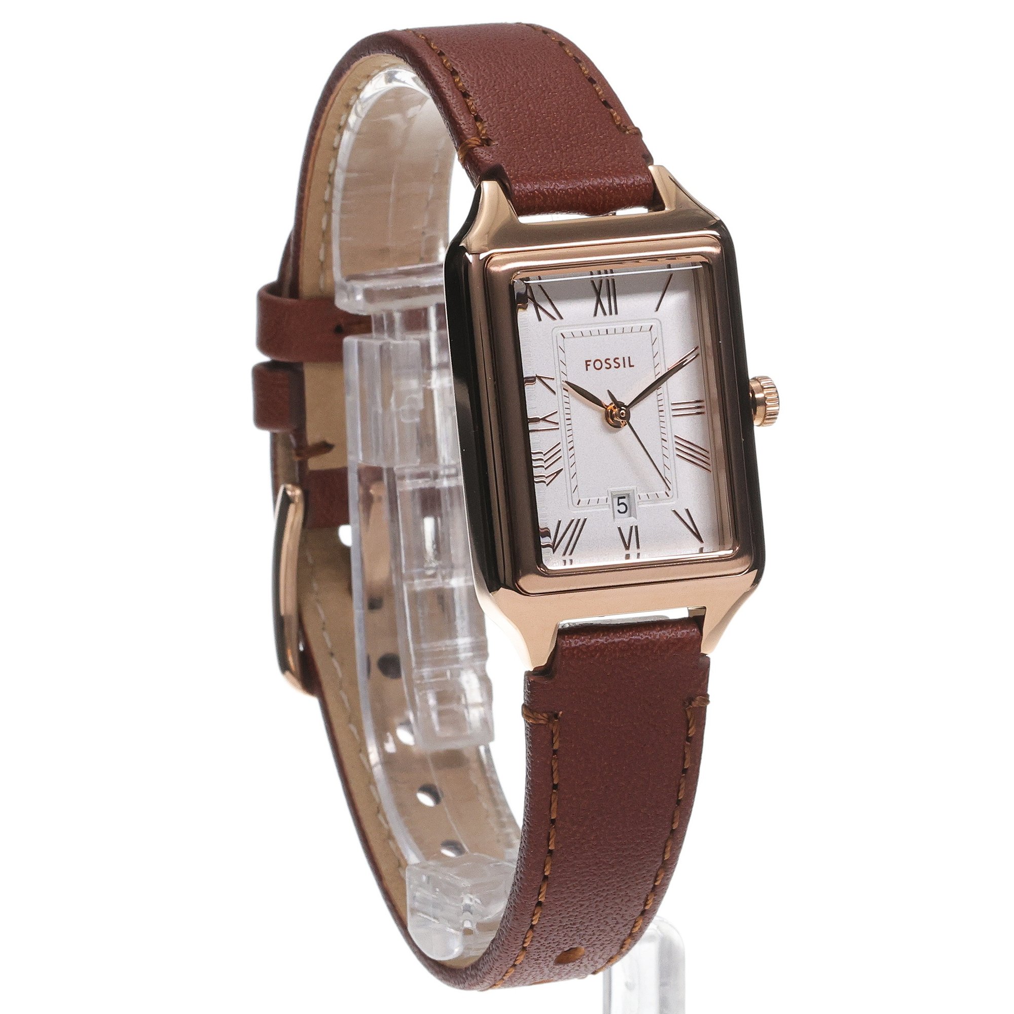 zegarek Fossil ES5377SET kwarcowy damski Damskie Brown Leather Strap Gift Set 23mm
