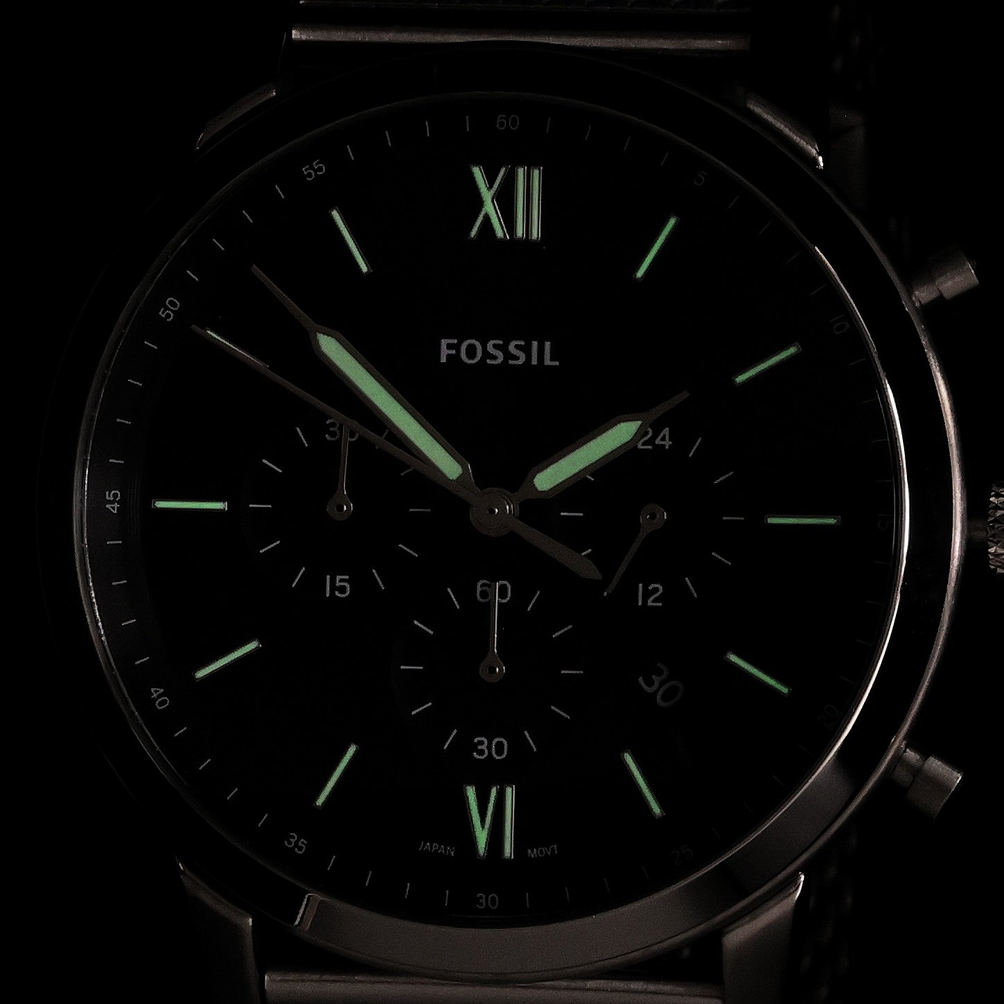 zegarek Fossil FS6021SET Neutra Chronograph Stainless Steel Mesh Bracelet SET 44mm Neutra mineralne - miniatura 5