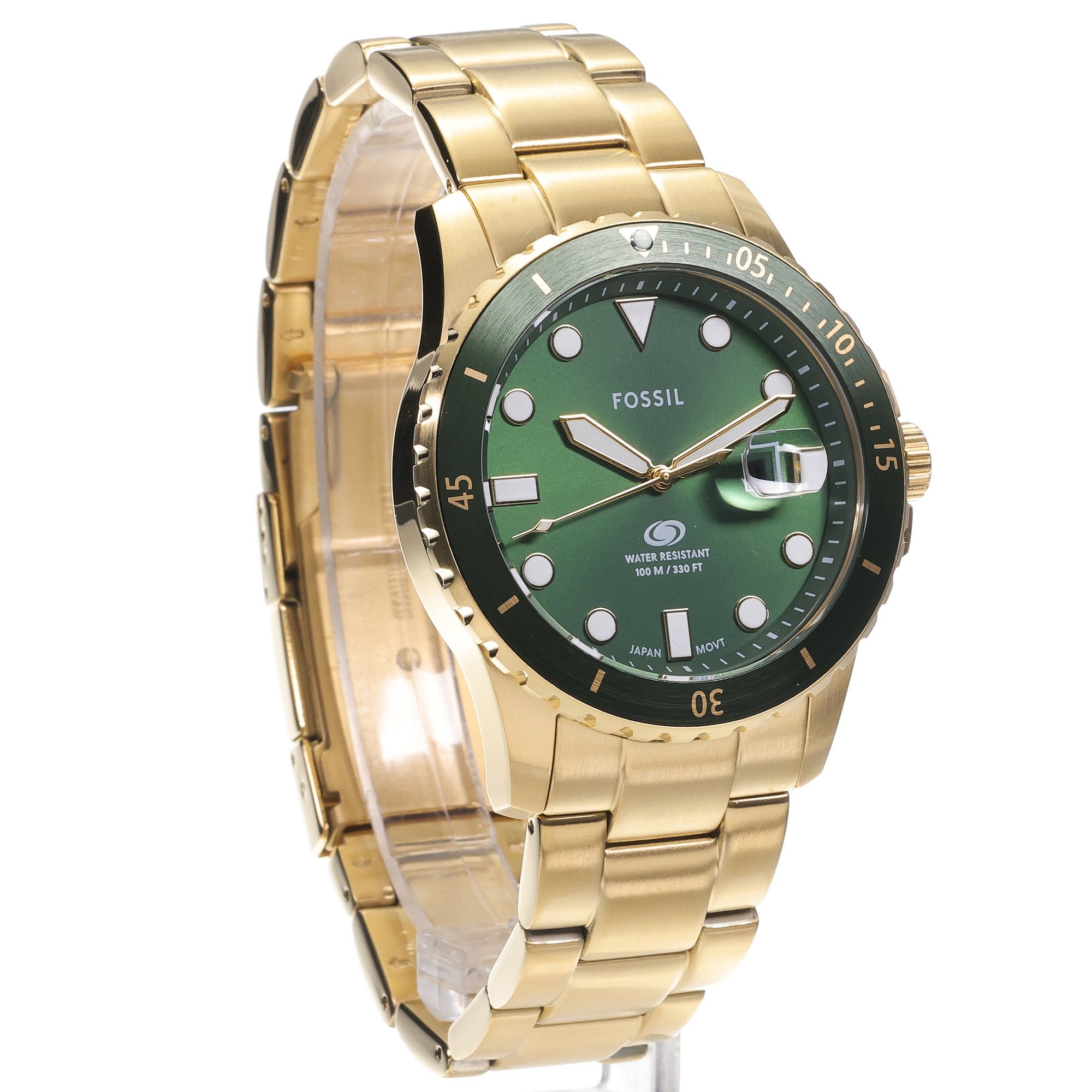 zegarek Fossil FS6030 kwarcowy męski Męskie BLUE Gold Stainless Steel 42mm - miniatura 3