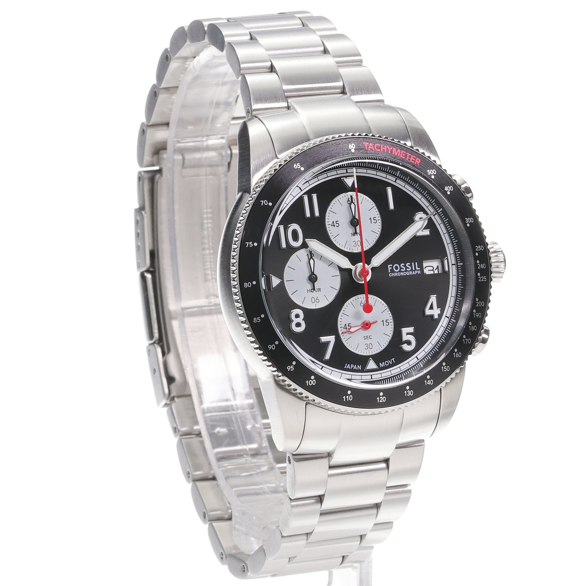 zegarek Fossil FS6045 kwarcowy męski Męskie SPORT TOURER Chronograph Stainless Steel 42mm