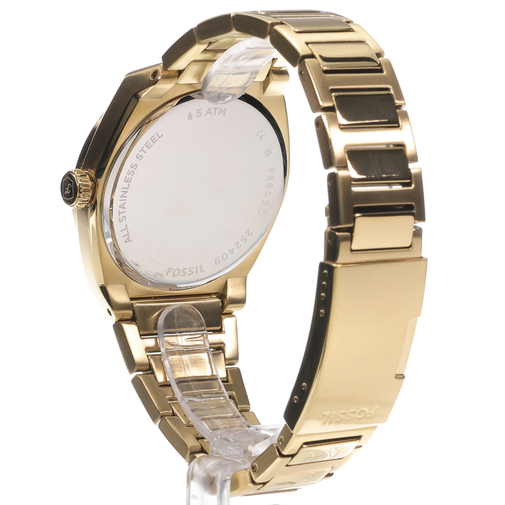 zegarek Fossil FS6090 kwarcowy męski Męskie Gold Stainless Steel 41mm