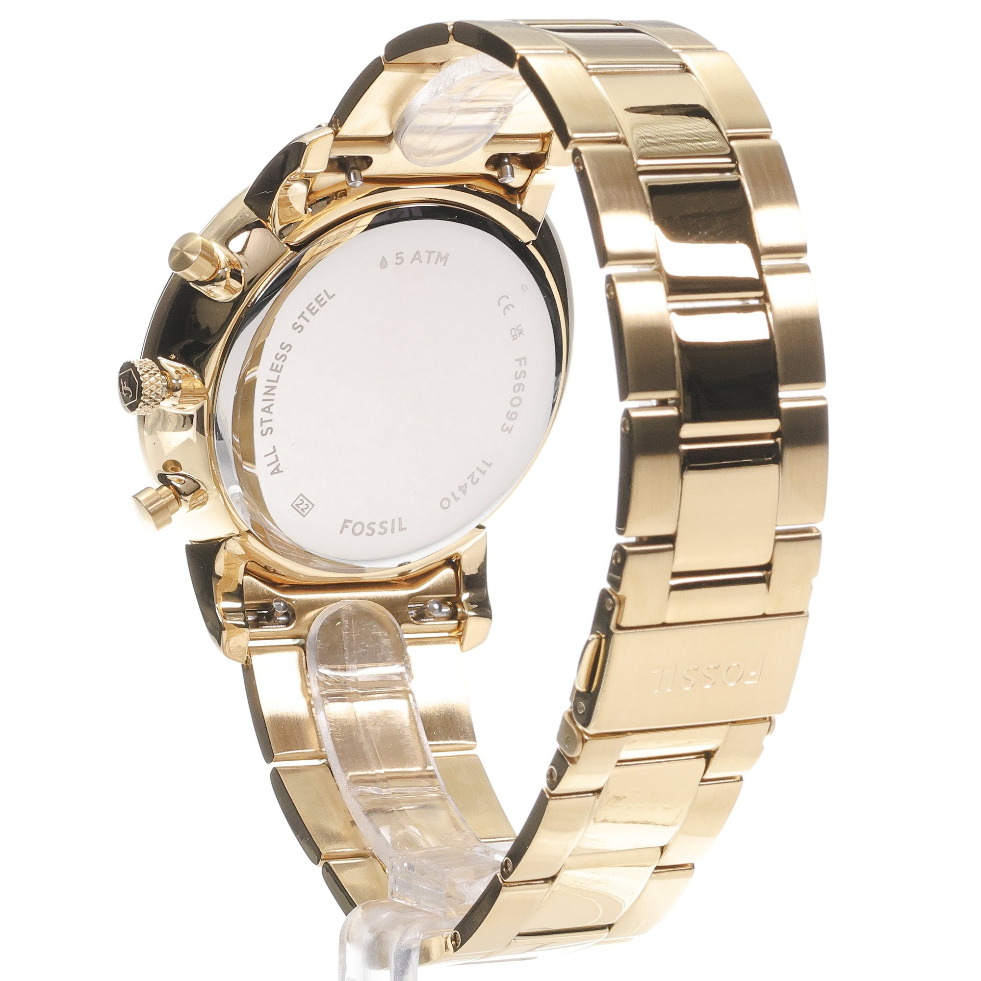 zegarek Fossil FS6093 kwarcowy męski Neutra NEUTRA Chronograph Gold Stainless Steel 44mm - miniatura 4