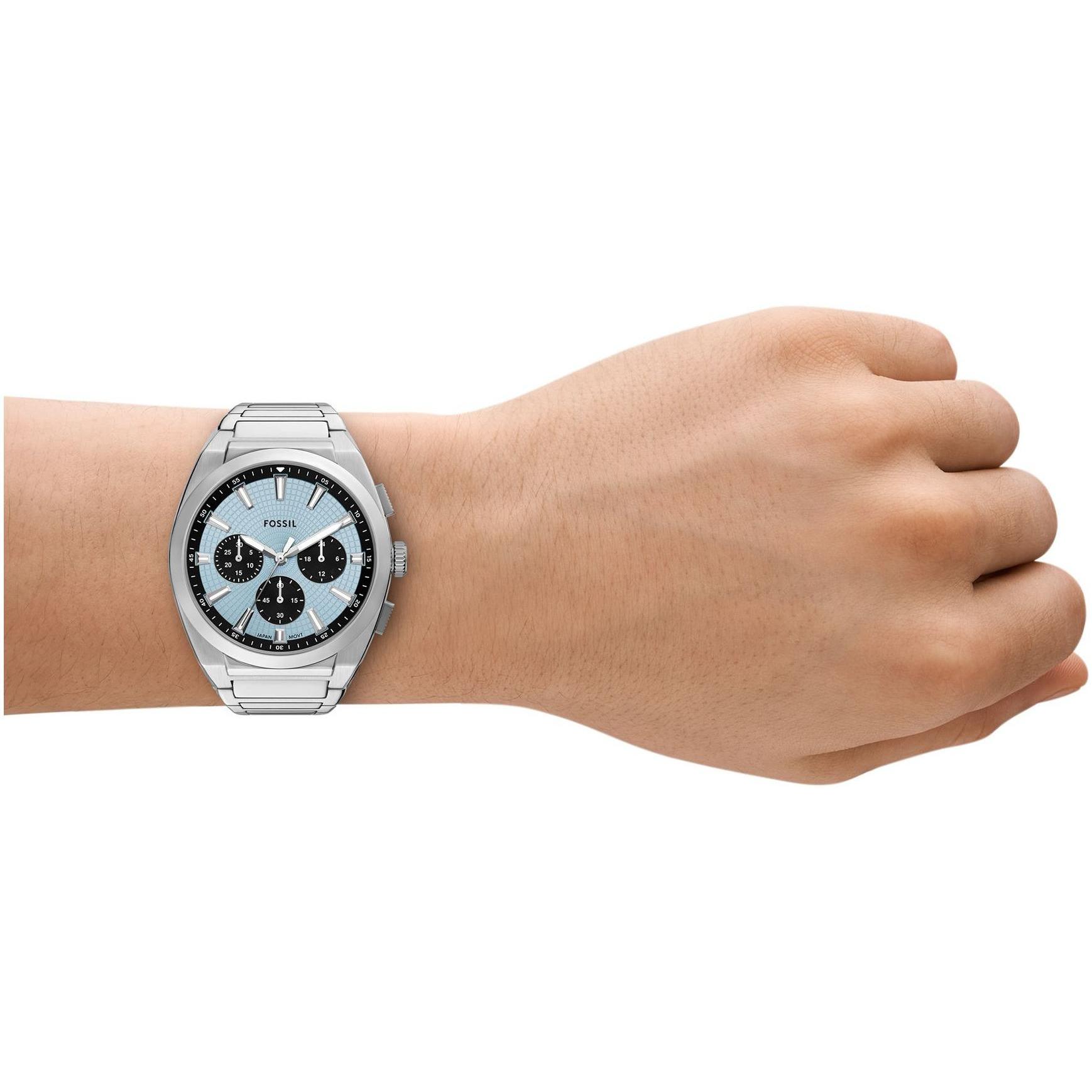 zegarek Fossil FS6105 Everett Chronograph Stainless Steel 44mm Everett mineralne