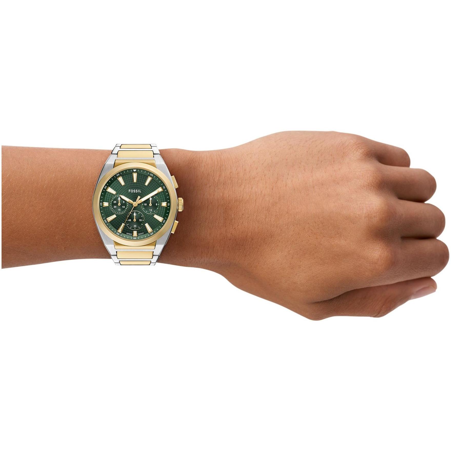 zegarek Fossil FS6106 Everett Chronograph Bicolor Stainless Steel 44mm Everett mineralne
