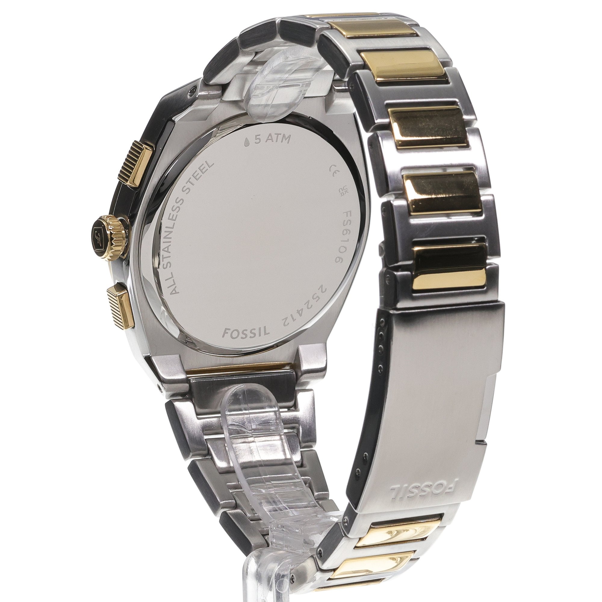 zegarek Fossil FS6106 kwarcowy męski Everett Everett Chronograph Bicolor Stainless Steel 44mm