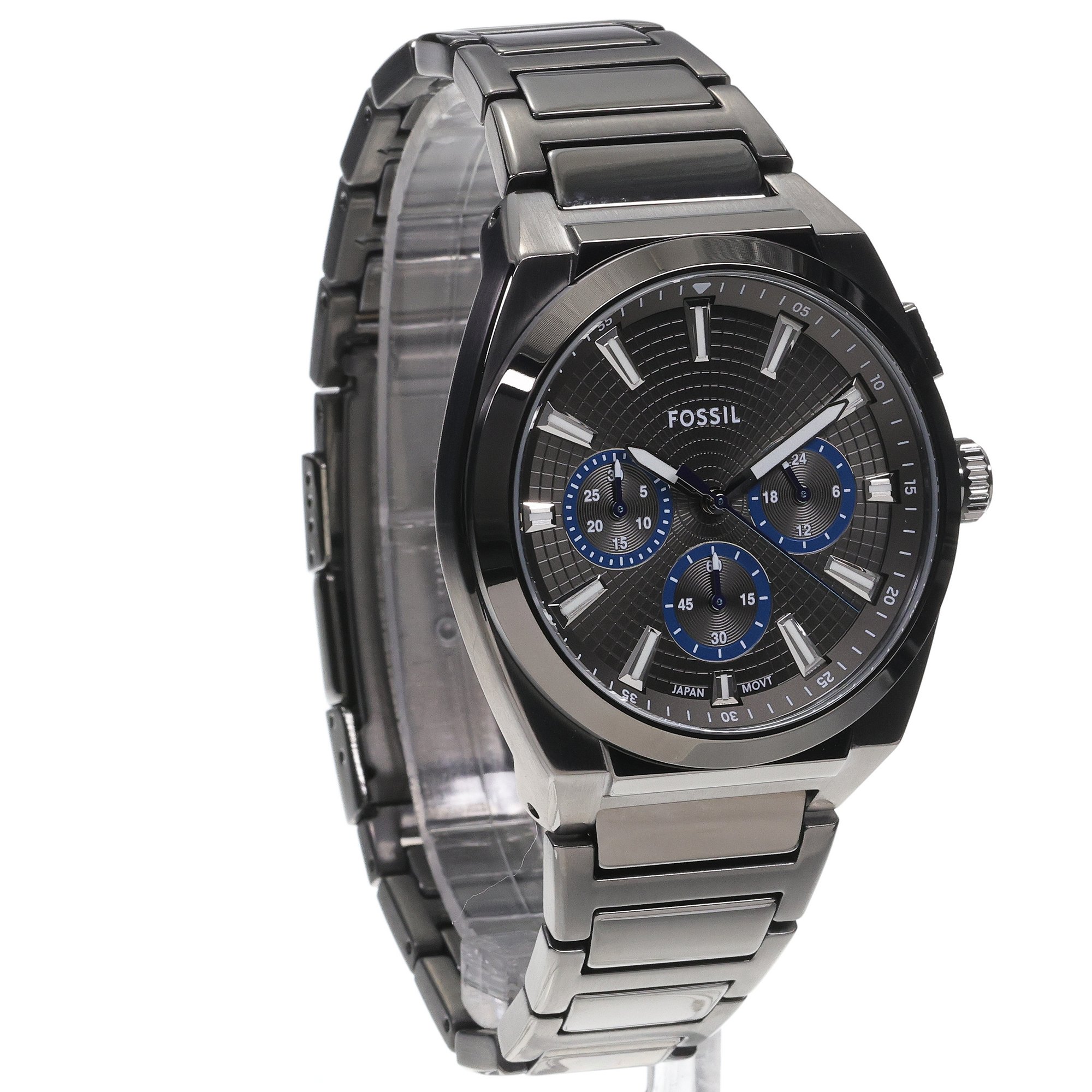 zegarek Fossil FS6107 kwarcowy męski Everett Everett Chronograph Grey Stainless Steel 44mm