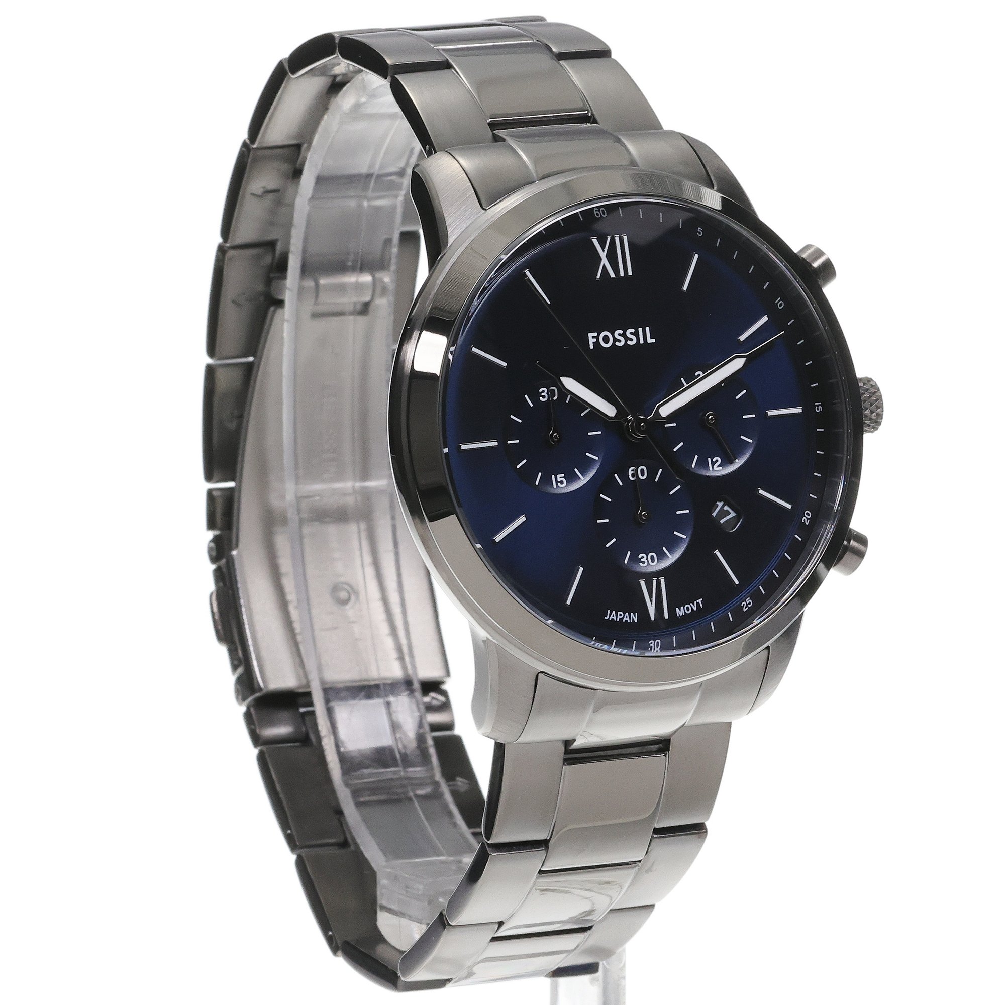 zegarek Fossil FS6111 kwarcowy męski Neutra Neutra Chronograph Grey Stainless Steel 44mm