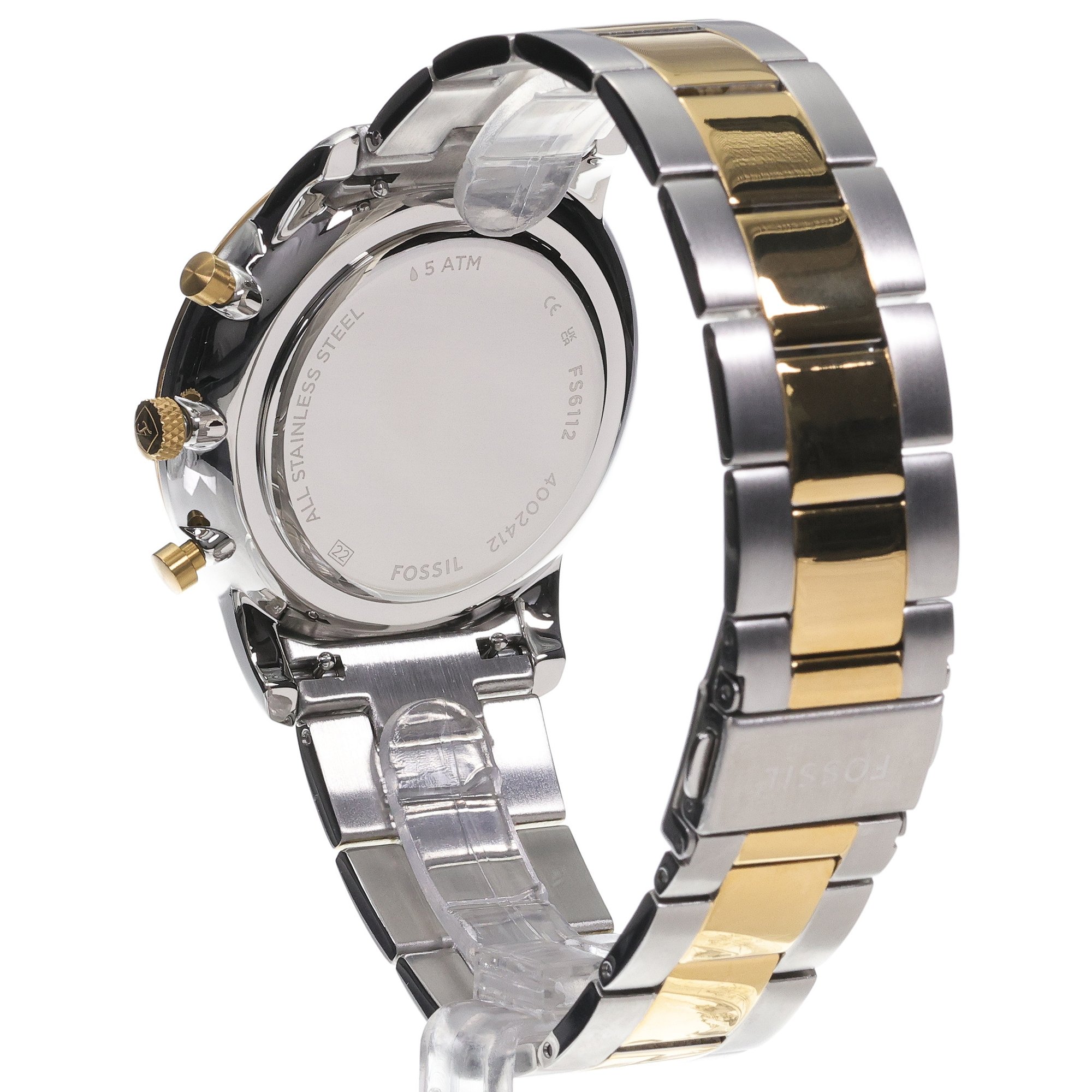 zegarek Fossil FS6112 kwarcowy męski Neutra Neutra Chronograph Bicolor Stainless Steel 44mm