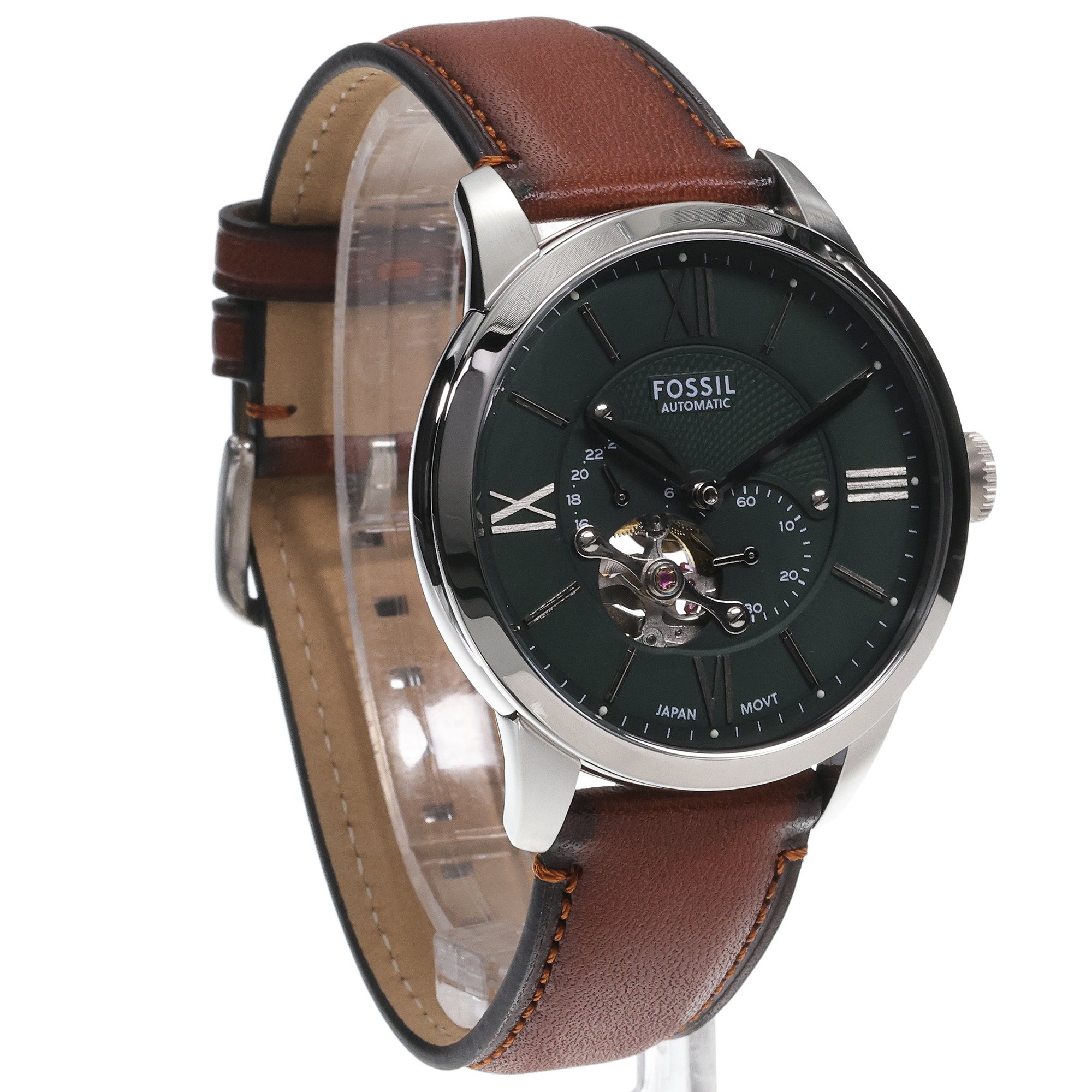 zegarek Fossil ME3265 automatyczny męski Męskie Black Leather Strap 44mm - miniatura 3